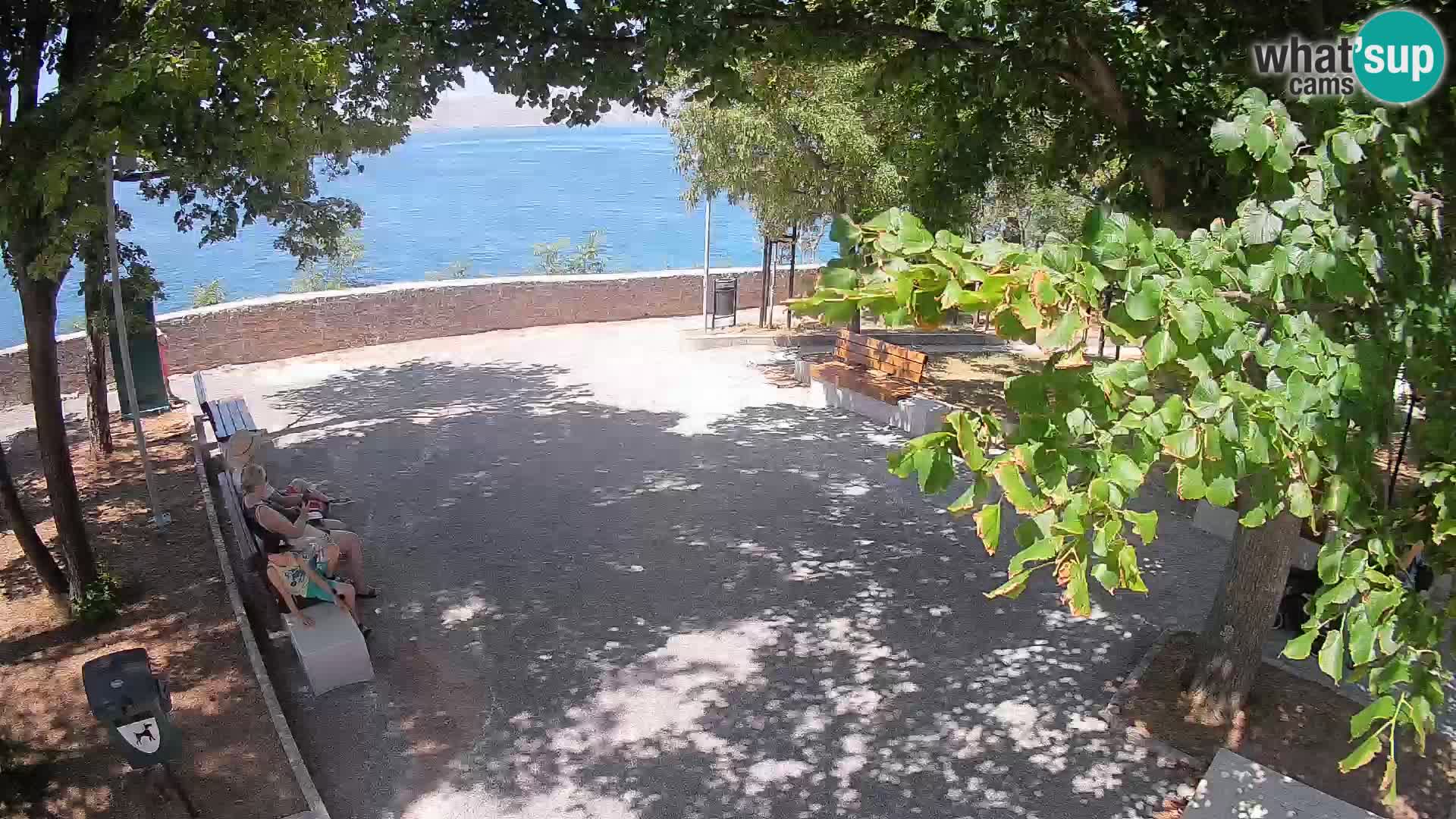 Senj Live Webcam – Schriftstellerpark und Velebit-Kanal