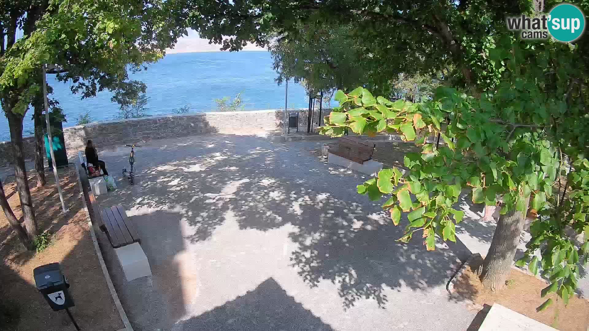 Senj Live Webcam – Schriftstellerpark und Velebit-Kanal
