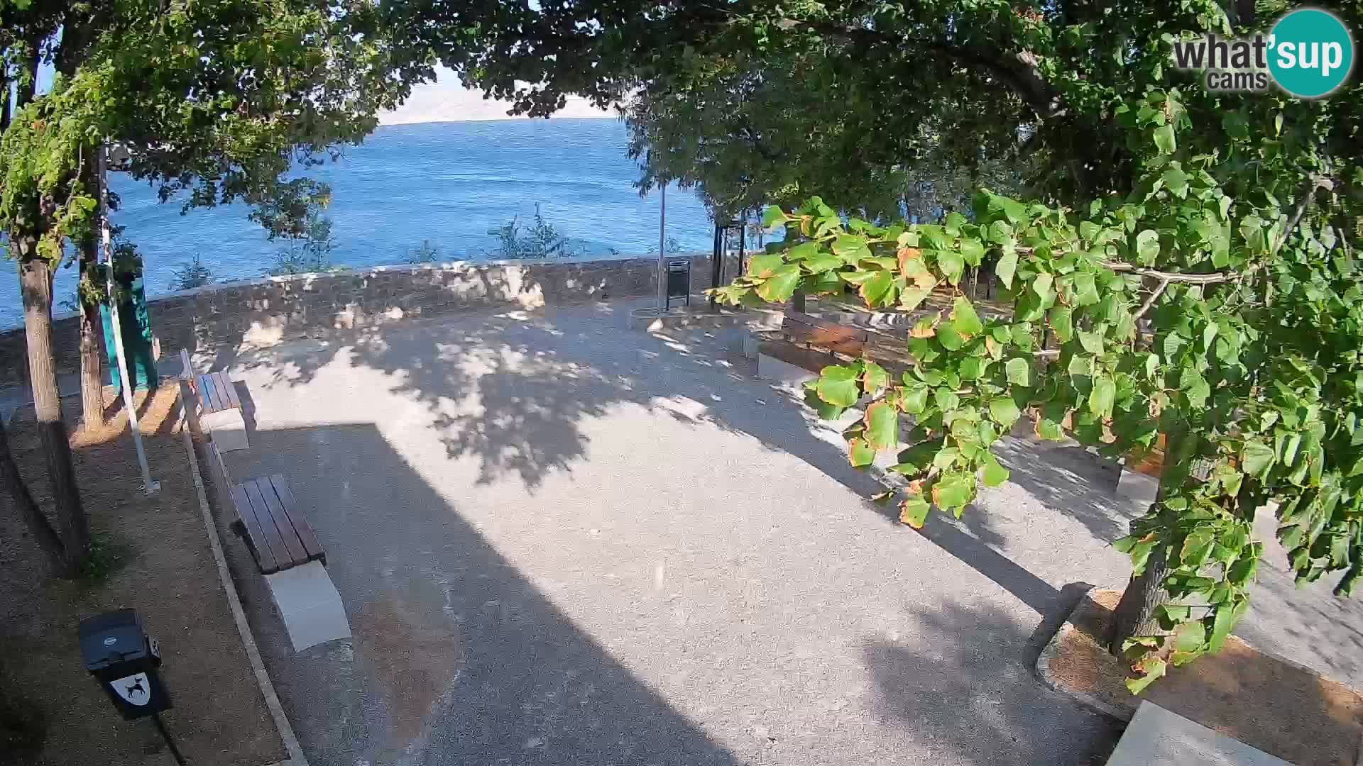Senj Live Webcam – Schriftstellerpark und Velebit-Kanal