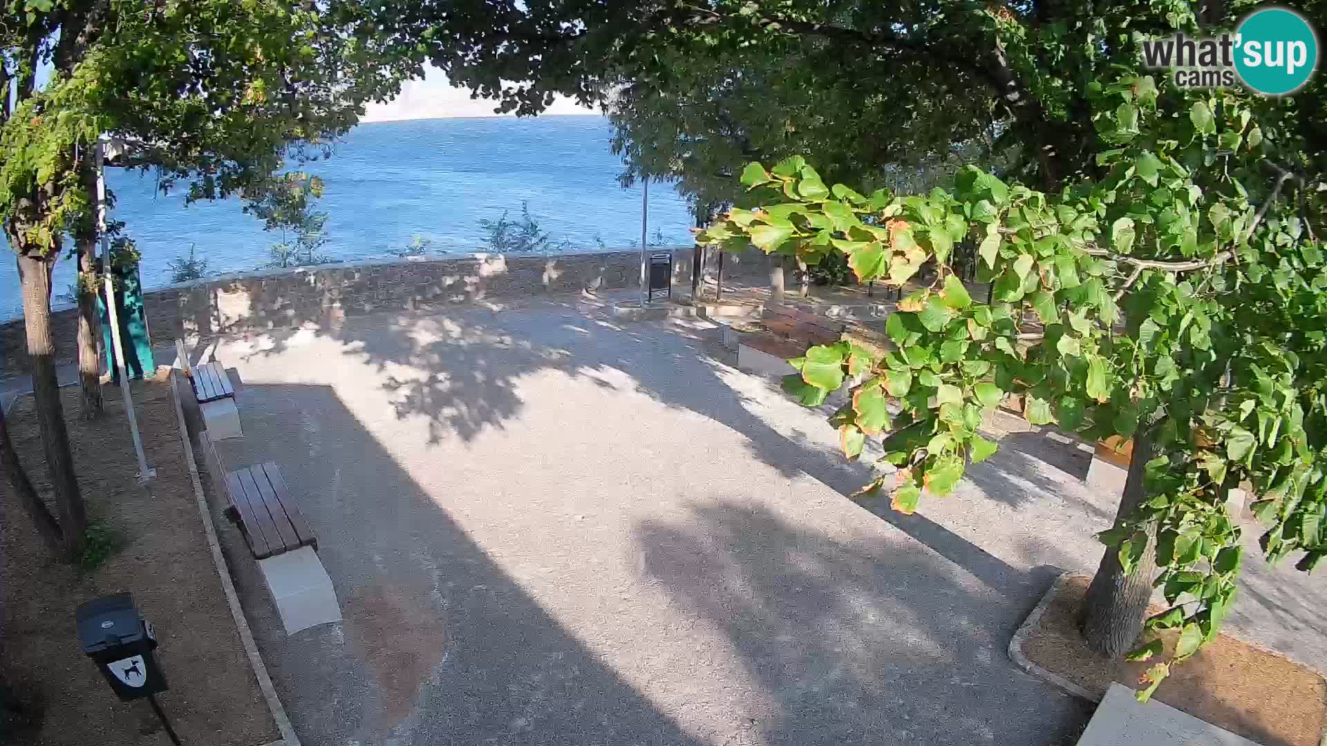 Senj Live Webcam – Schriftstellerpark und Velebit-Kanal