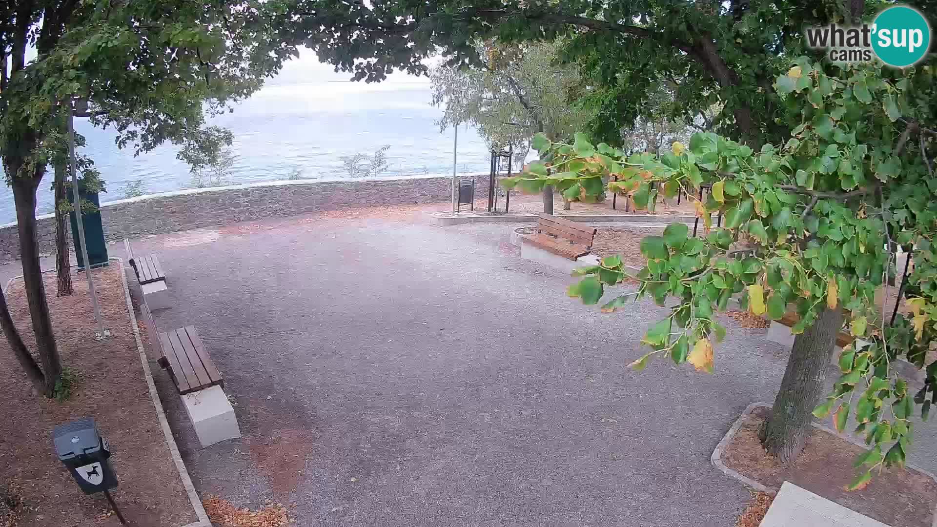 Senj Live Webcam – Schriftstellerpark und Velebit-Kanal