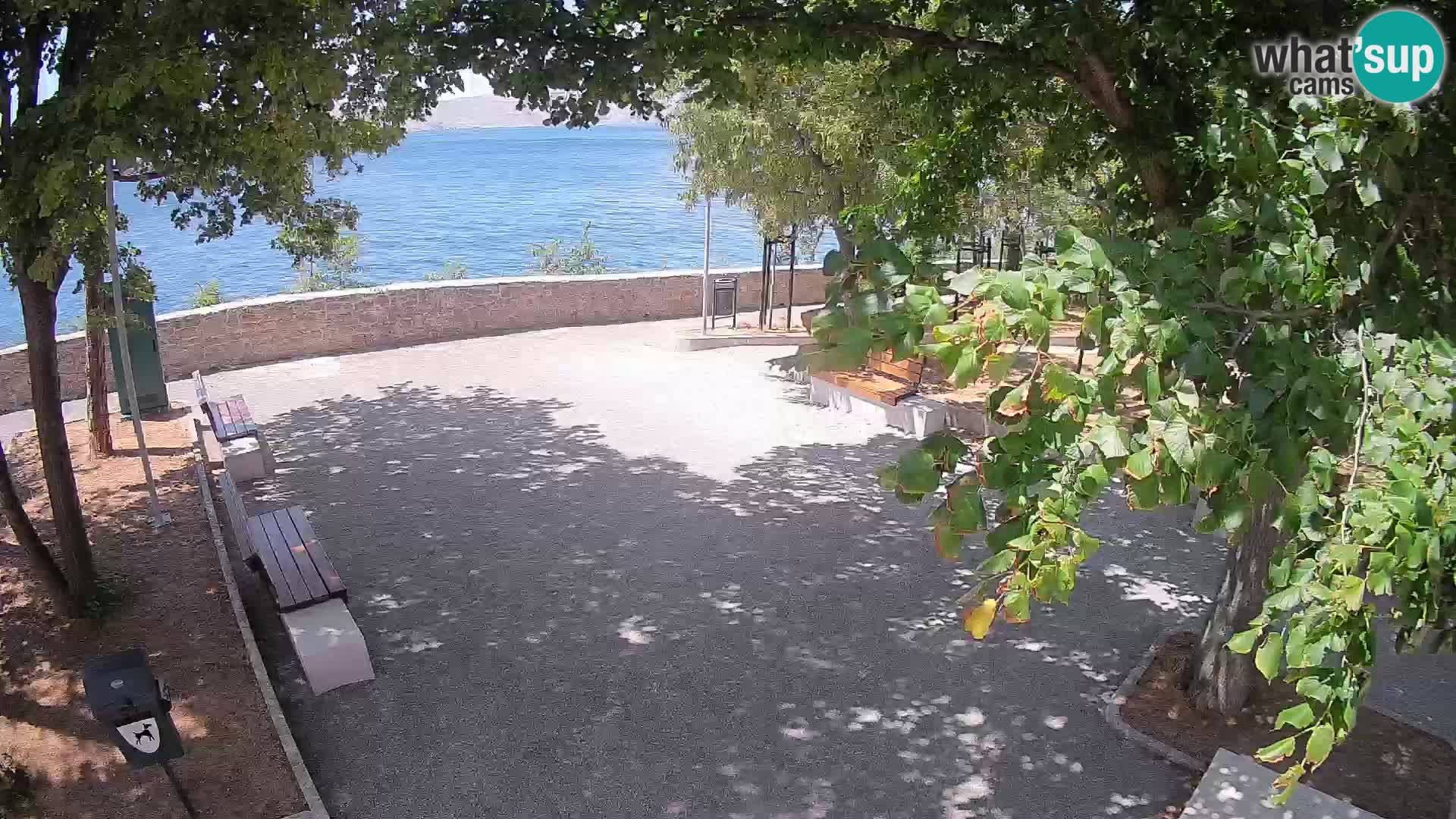 Senj Live Webcam – Schriftstellerpark und Velebit-Kanal