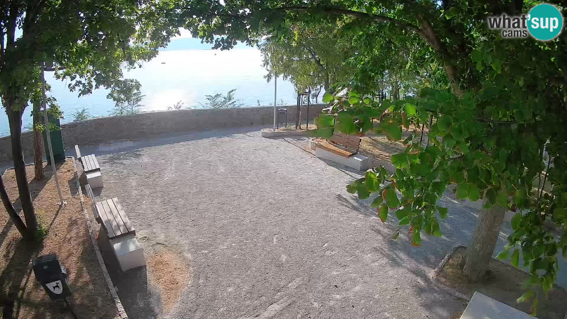 Senj Live Webcam – Schriftstellerpark und Velebit-Kanal