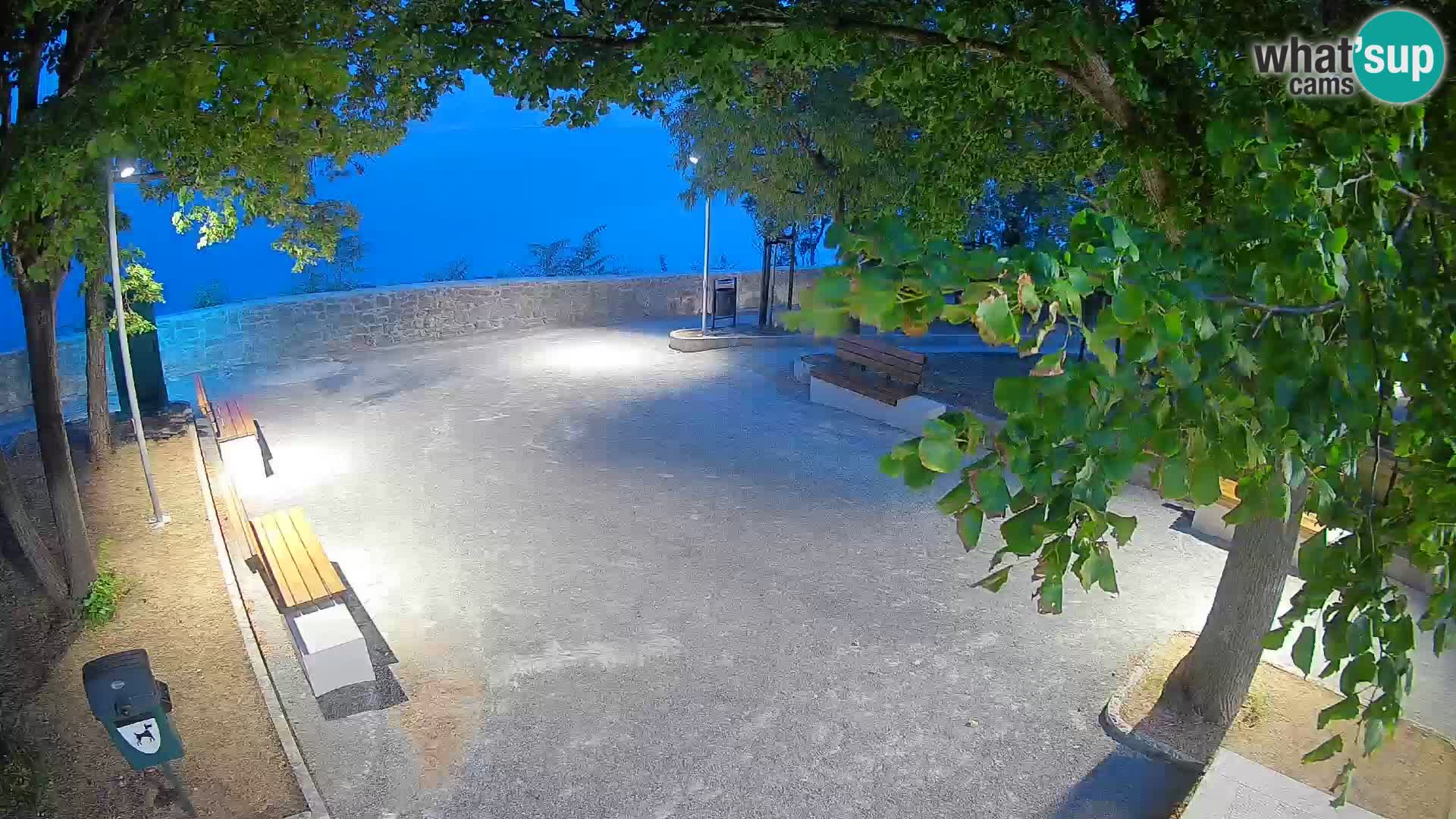 Senj Live Cam – Writers’ Park and the Velebit Channel