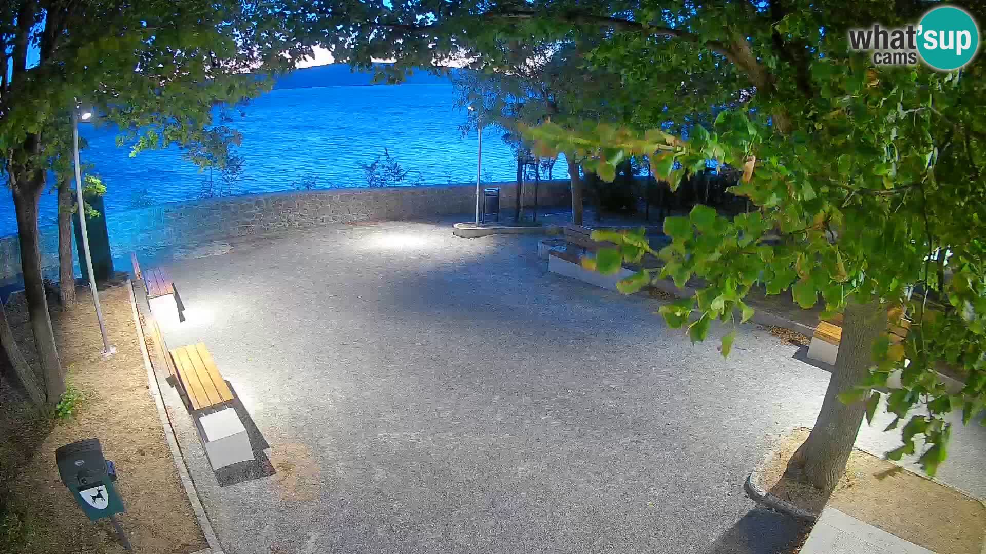 Senj Live Webcam – Schriftstellerpark und Velebit-Kanal