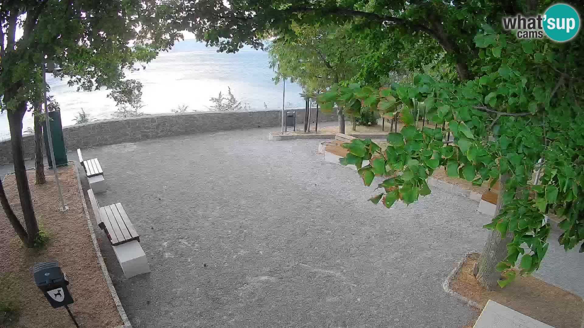 Senj Live Webcam – Schriftstellerpark und Velebit-Kanal