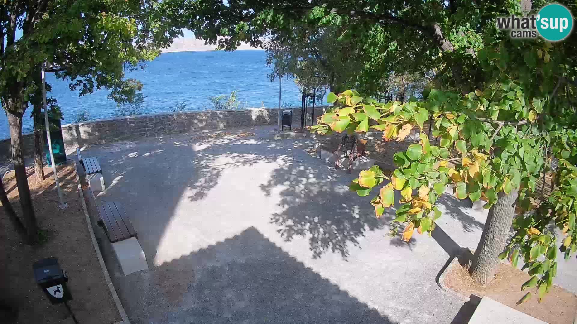 Senj Live Webcam – Schriftstellerpark und Velebit-Kanal