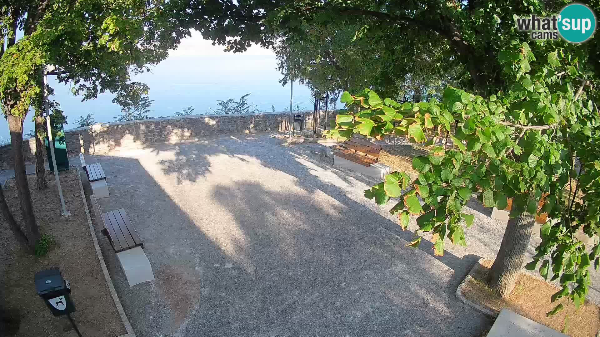 Senj Live Cam – Writers’ Park and the Velebit Channel