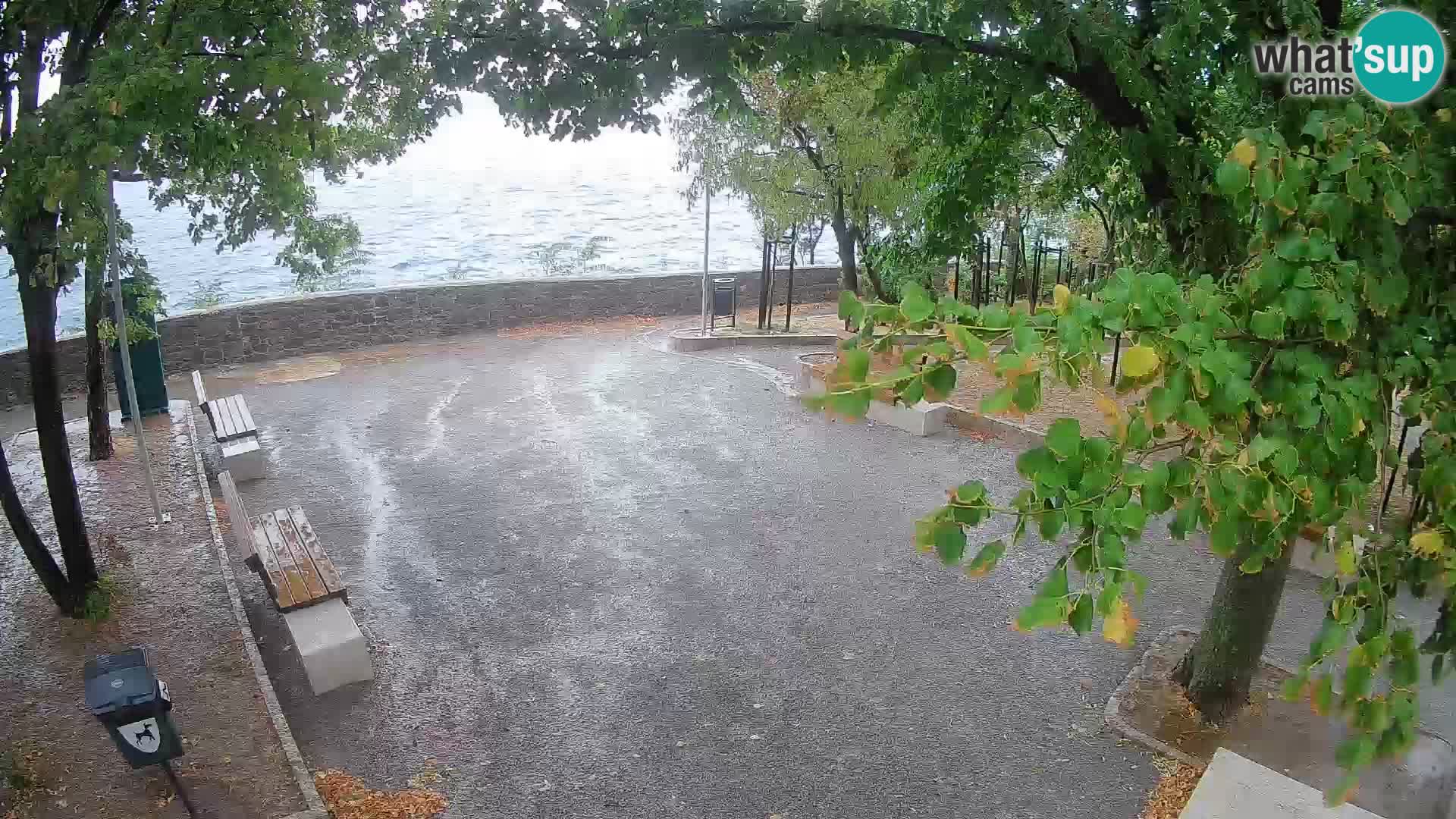Webcam Senj en direct – Parc des Écrivains et canal du Velebit