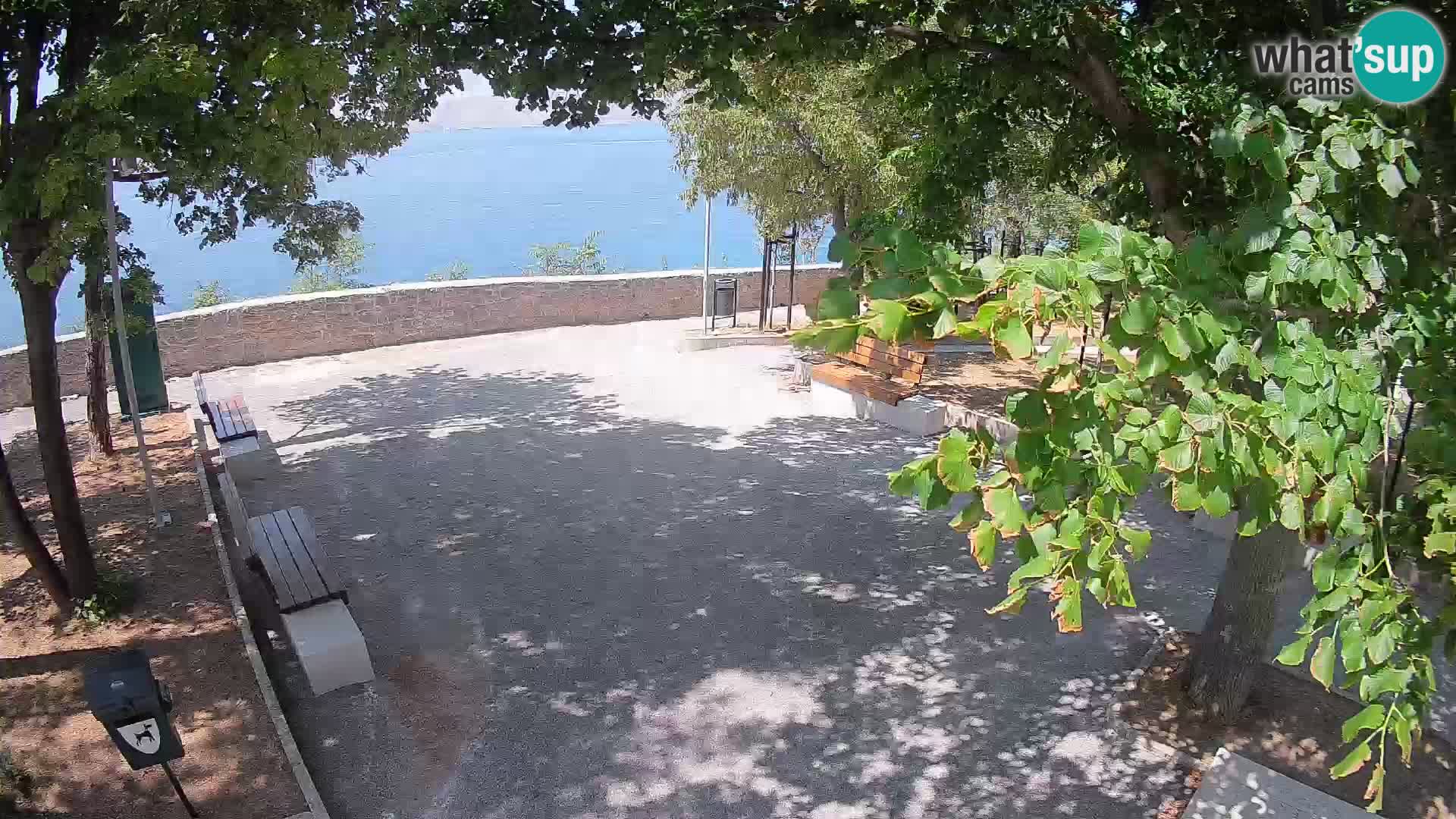 Senj Live Cam – Writers’ Park and the Velebit Channel