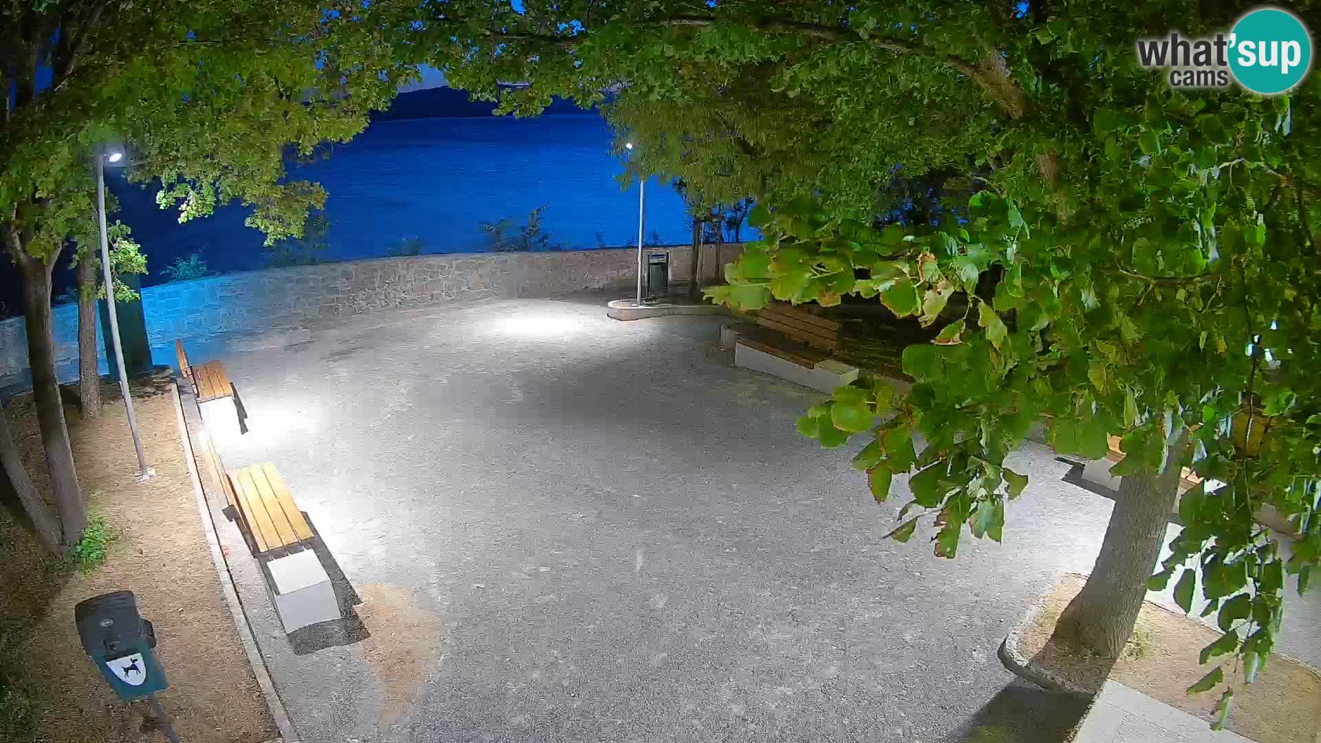 Senj Live Cam – Writers’ Park and the Velebit Channel