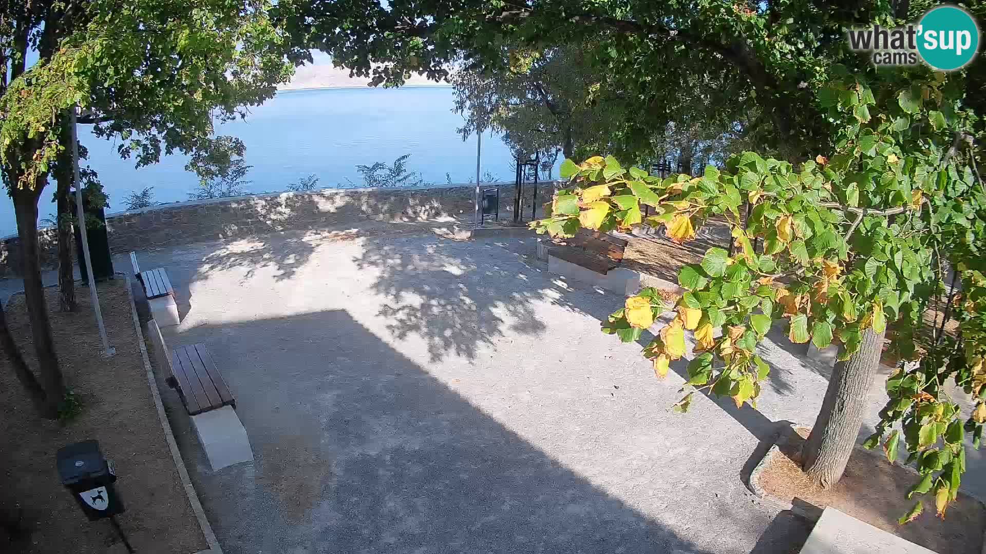 Senj Live Cam – Writers’ Park and the Velebit Channel