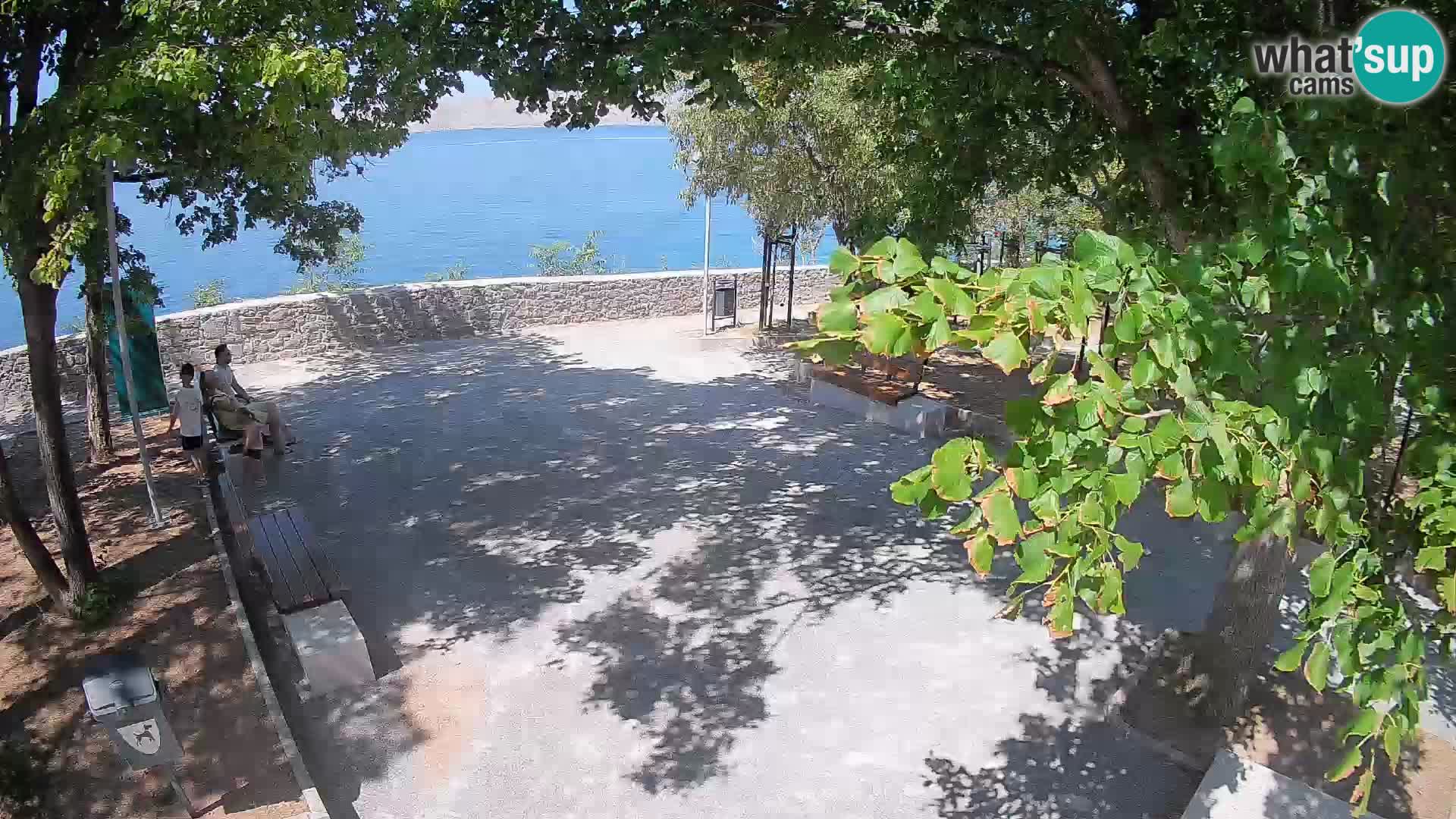 Webcam Senj en direct – Parc des Écrivains et canal du Velebit