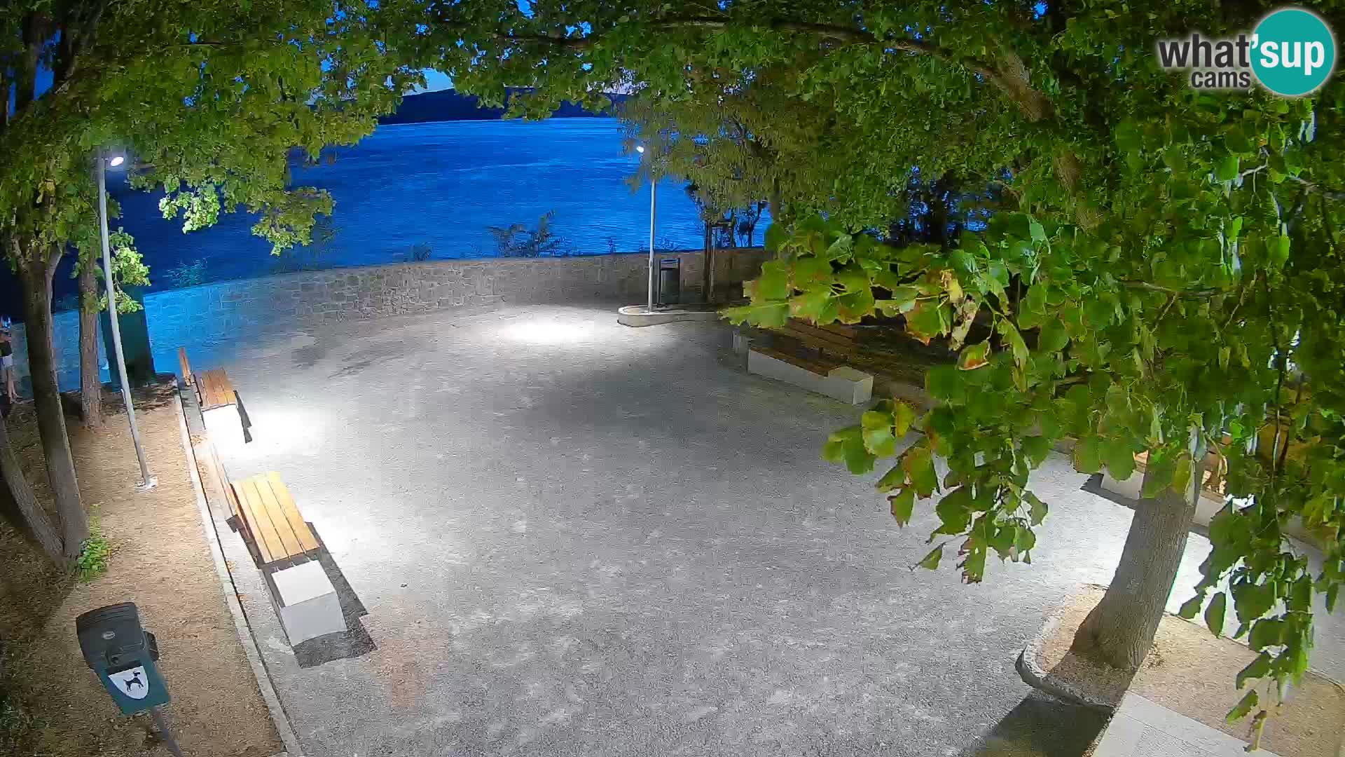 Senj Live Webcam – Schriftstellerpark und Velebit-Kanal