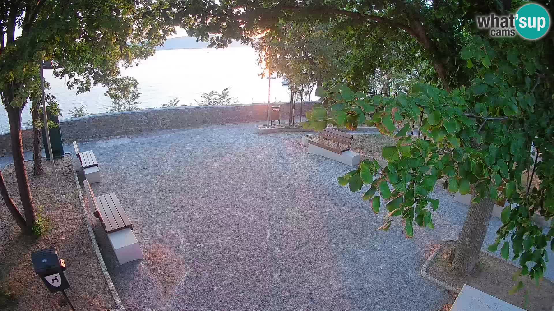 Senj Live Cam – Writers’ Park and the Velebit Channel