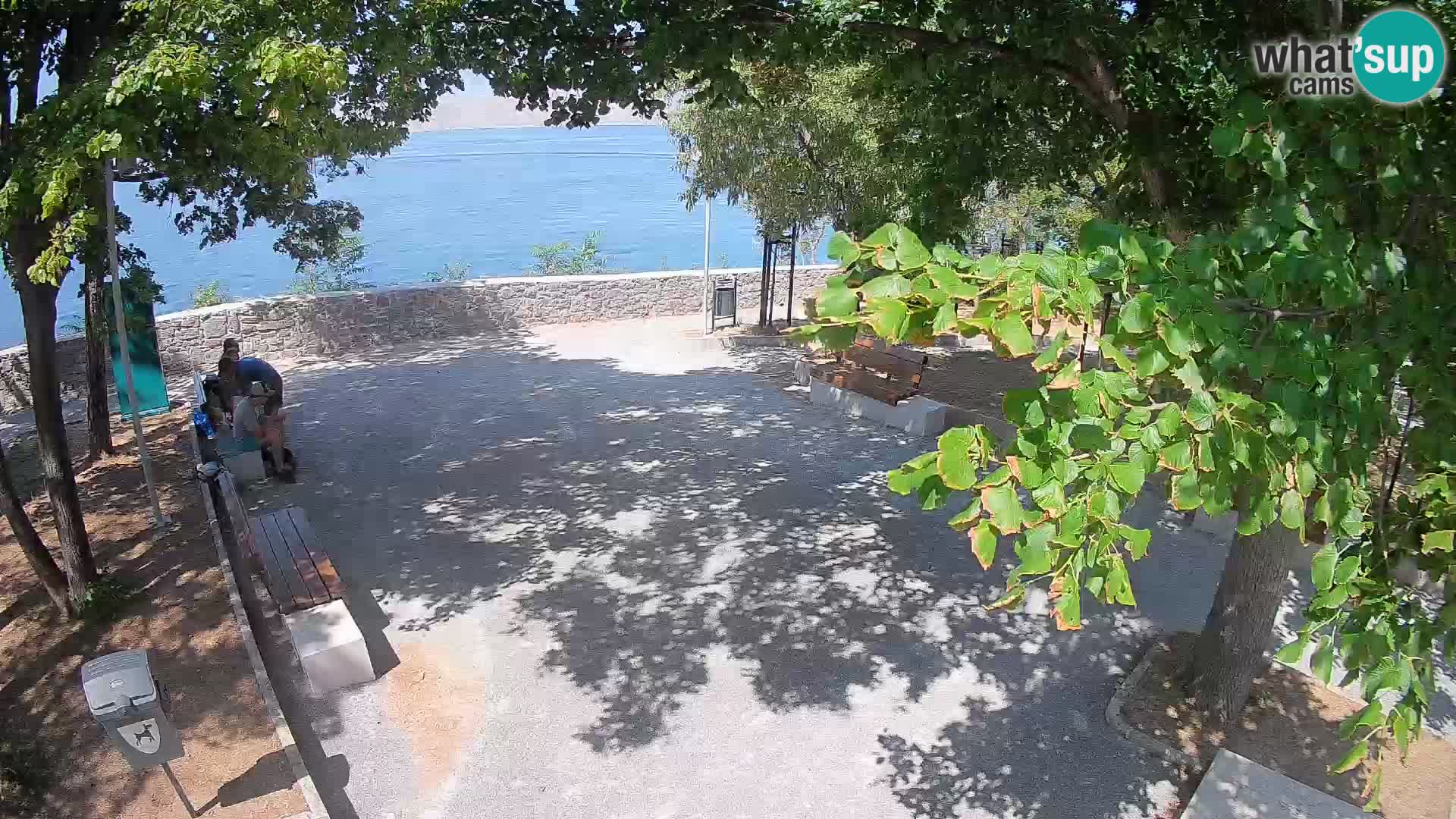 Senj Live Webcam – Schriftstellerpark und Velebit-Kanal