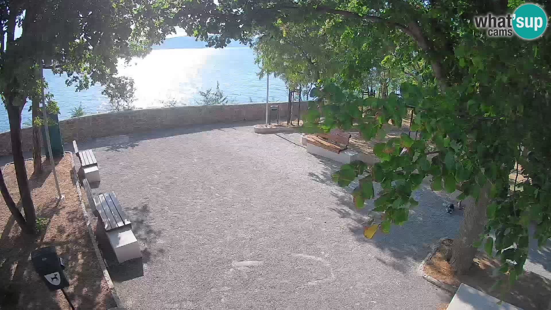 Webcam Senj en direct – Parc des Écrivains et canal du Velebit