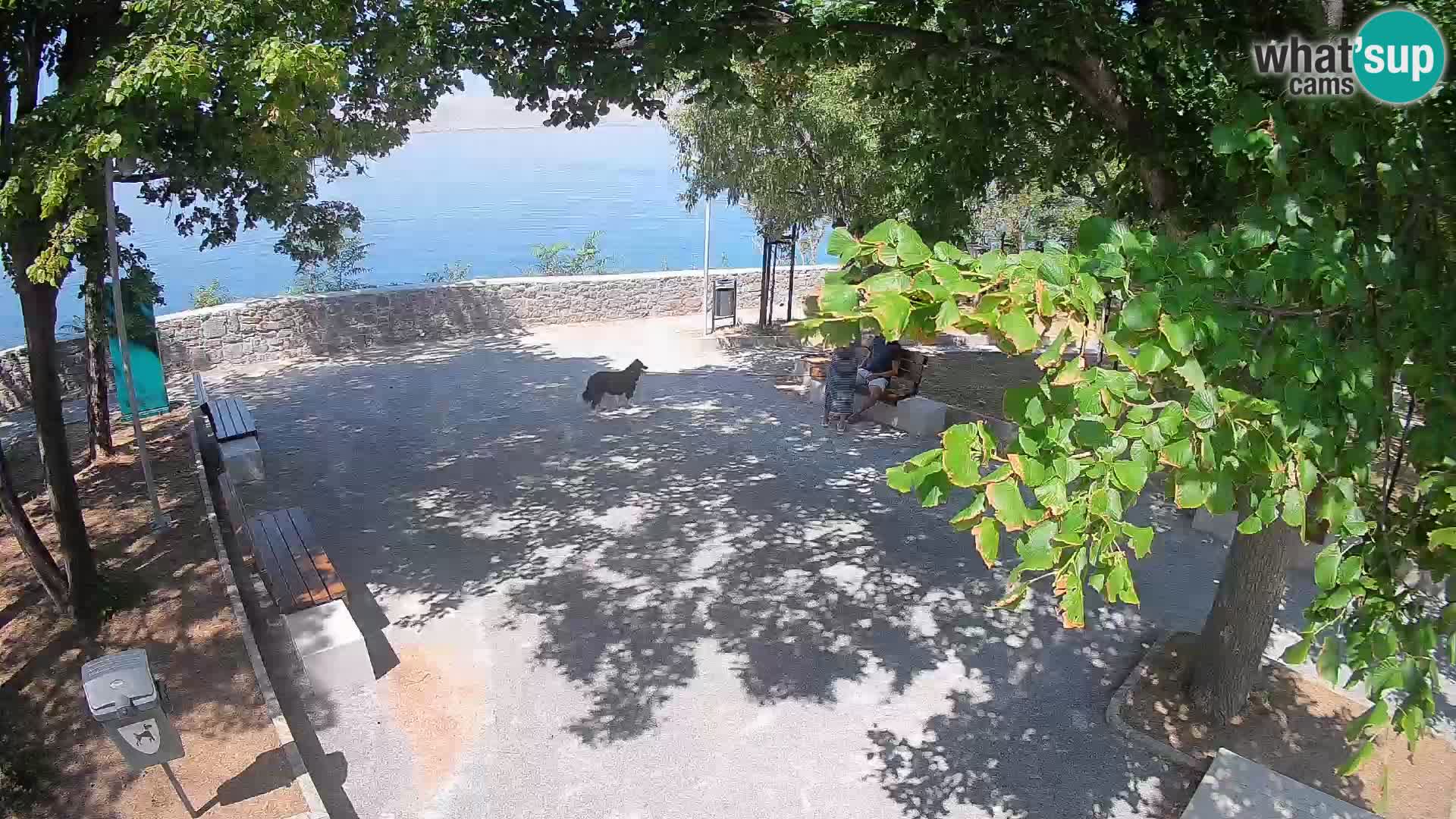 Webcam Senj en direct – Parc des Écrivains et canal du Velebit