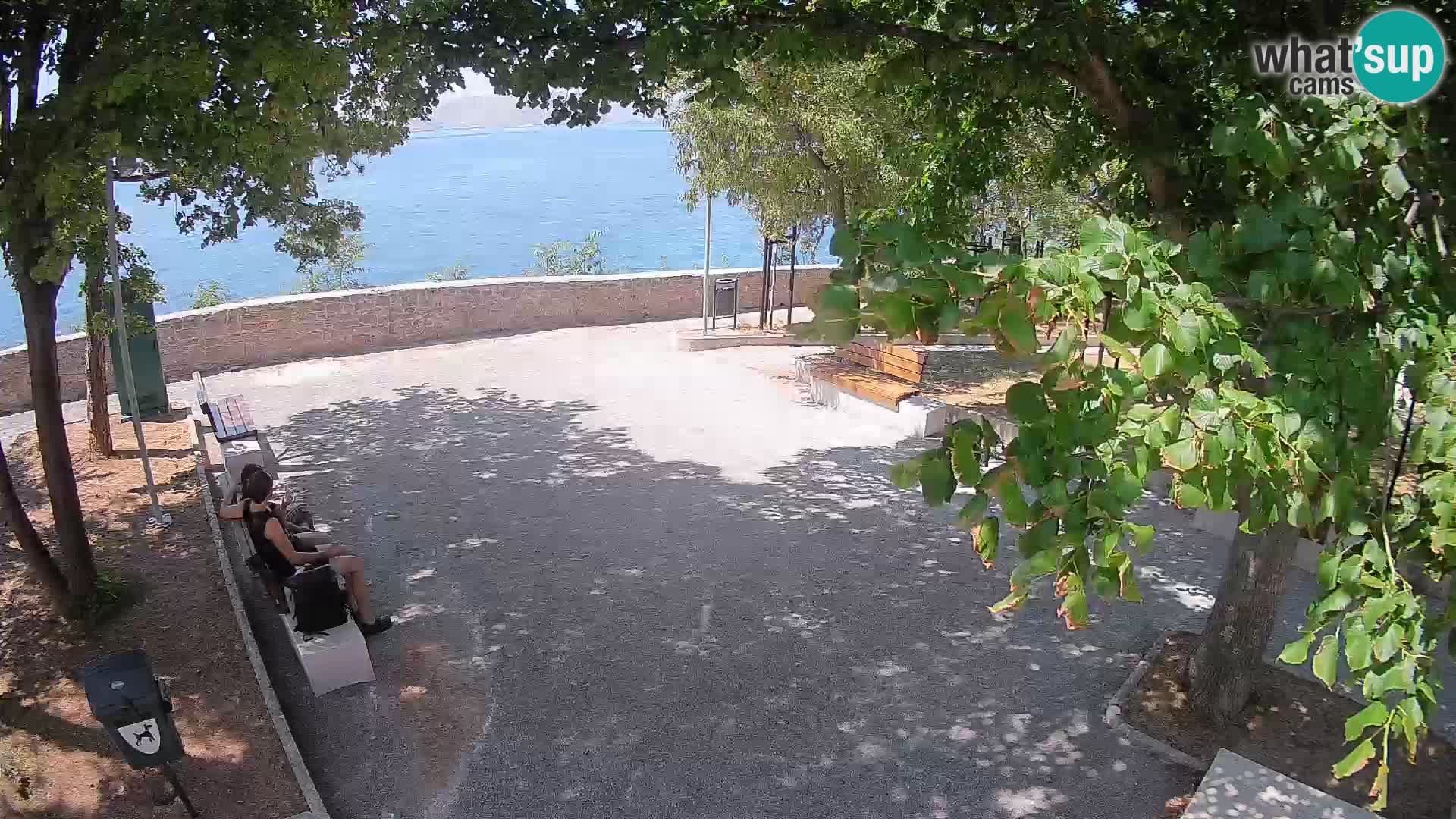 Senj Live Webcam – Schriftstellerpark und Velebit-Kanal