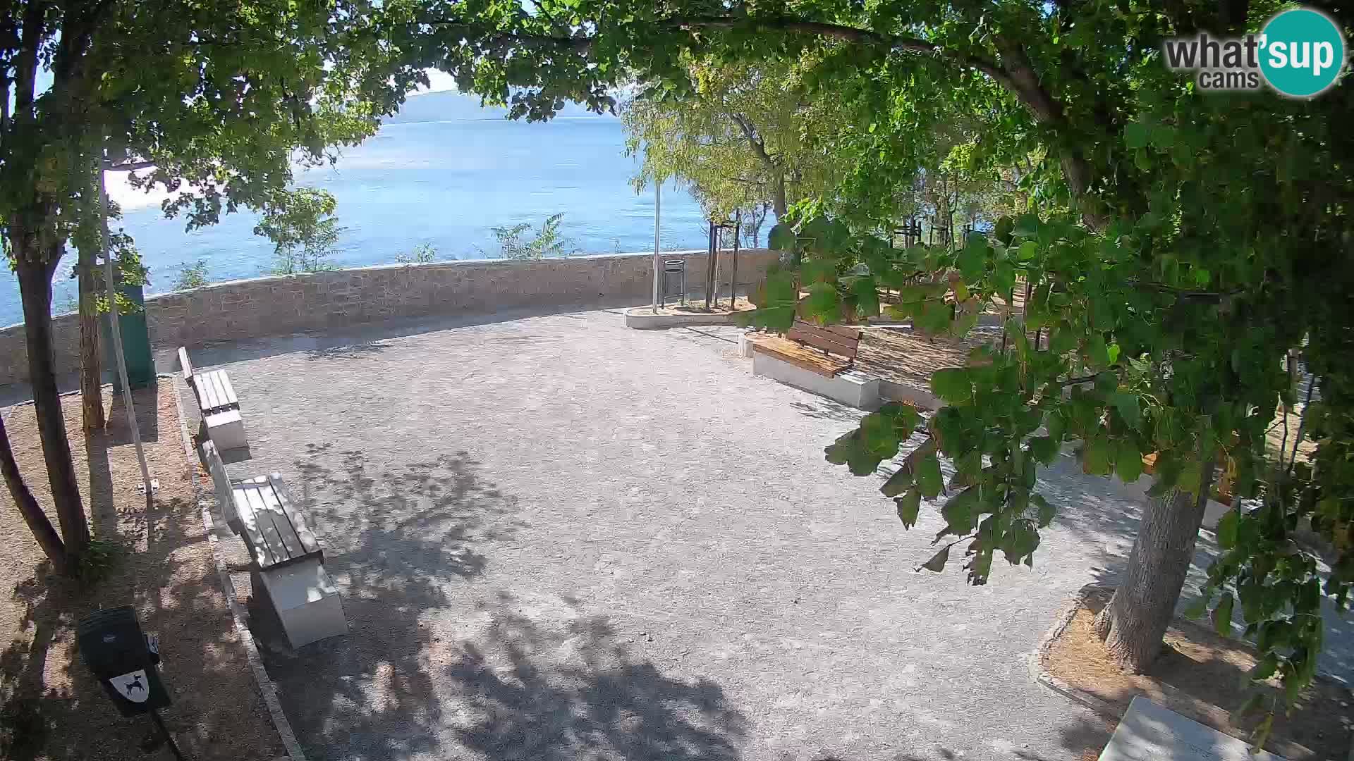 Senj Live Webcam – Schriftstellerpark und Velebit-Kanal