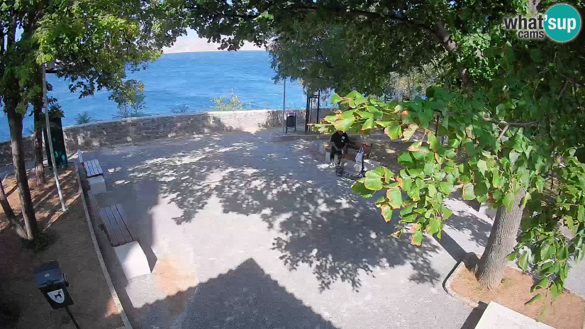 Senj Live Cam – Writers’ Park and the Velebit Channel