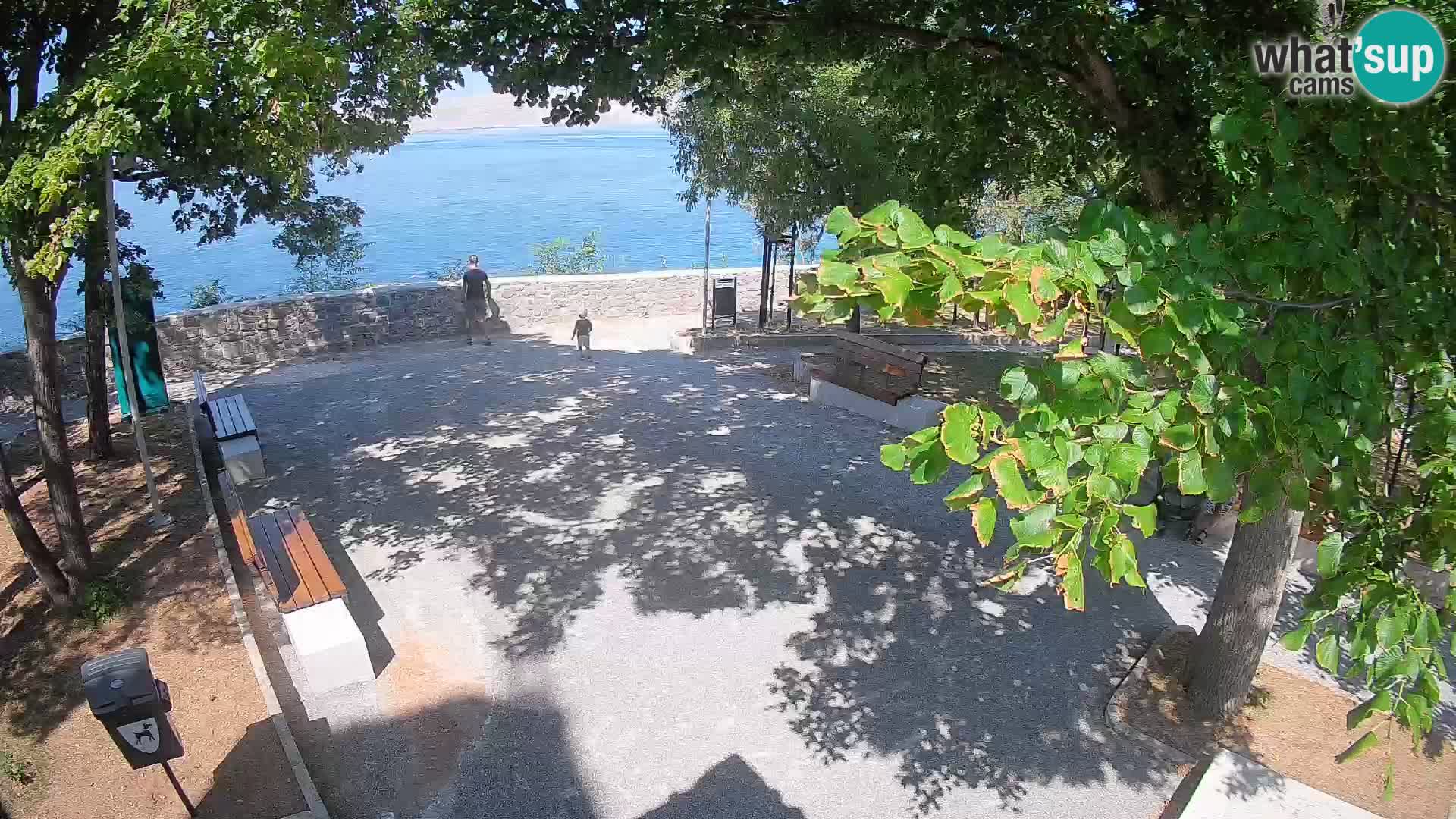 Senj Live Webcam – Schriftstellerpark und Velebit-Kanal