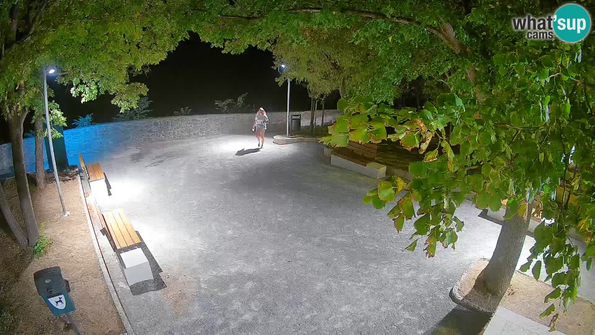 Senj Live Webcam – Schriftstellerpark und Velebit-Kanal
