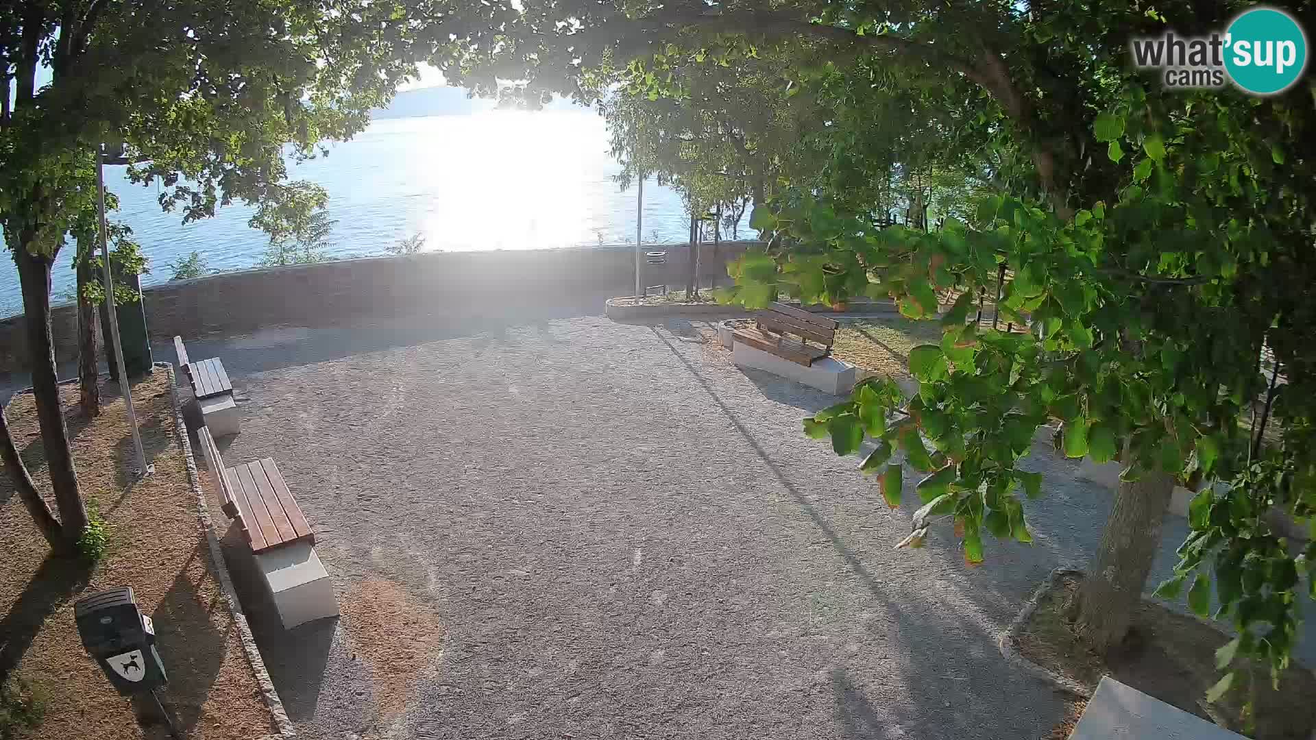 Senj Live Cam – Writers’ Park and the Velebit Channel