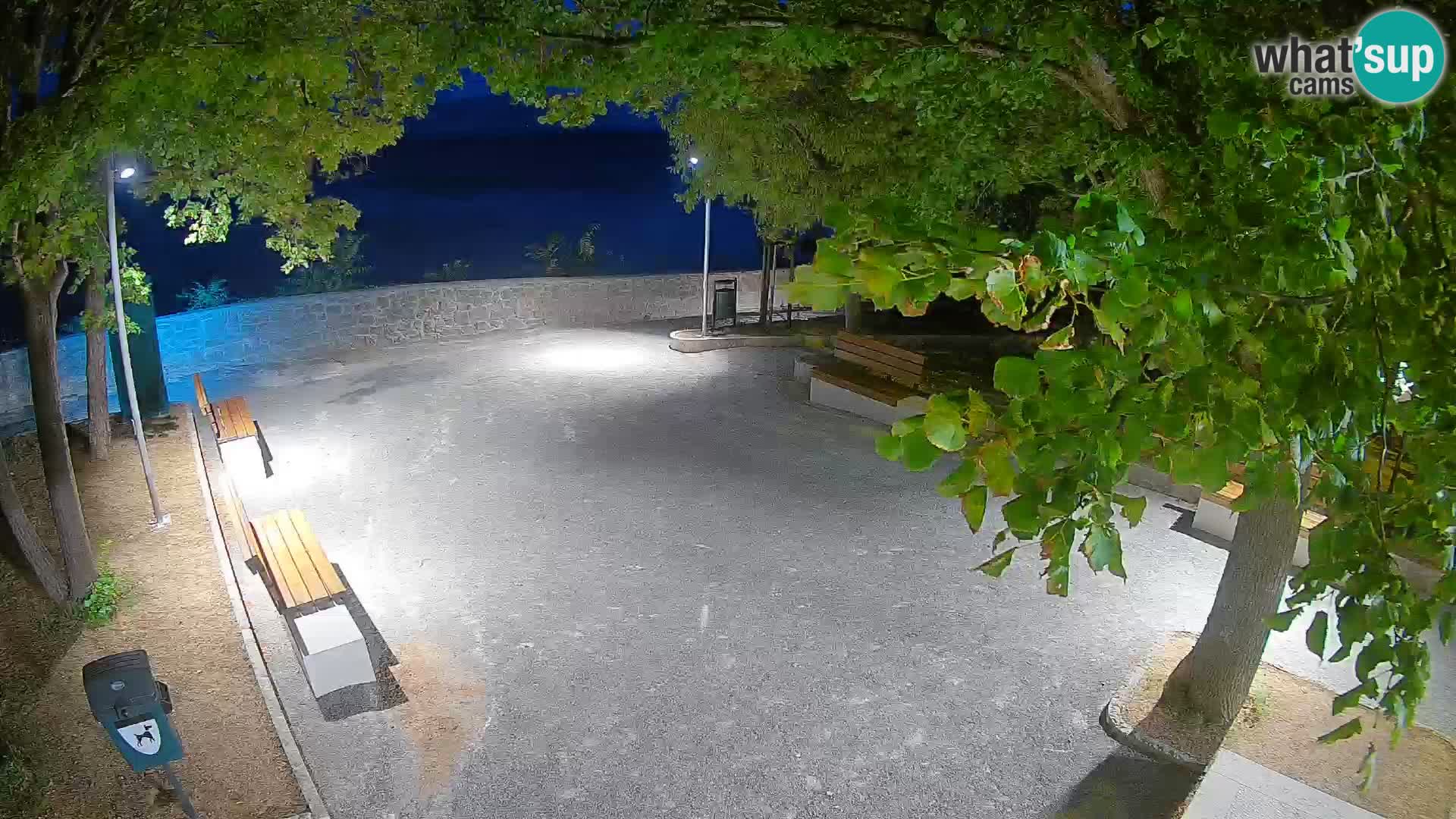 Senj Live Webcam – Schriftstellerpark und Velebit-Kanal