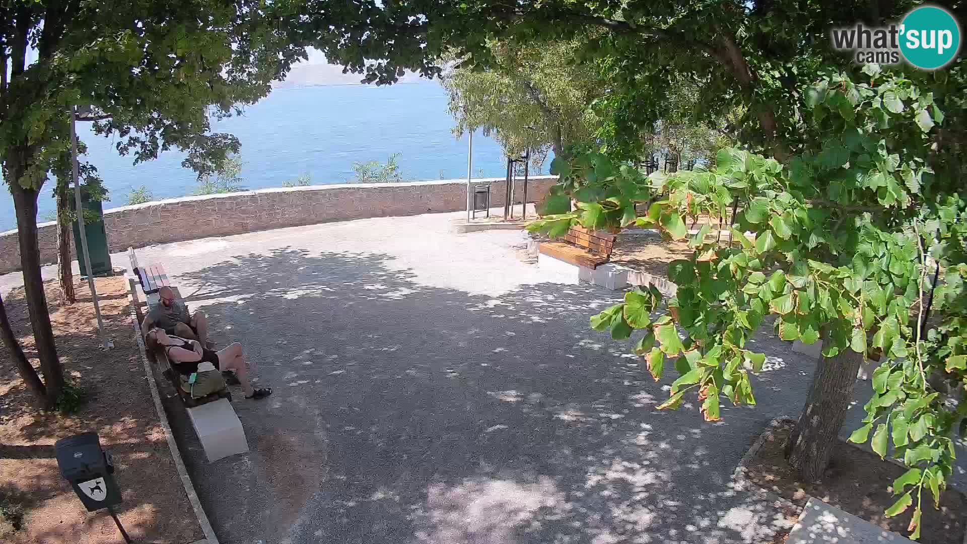 Senj Live Webcam – Schriftstellerpark und Velebit-Kanal