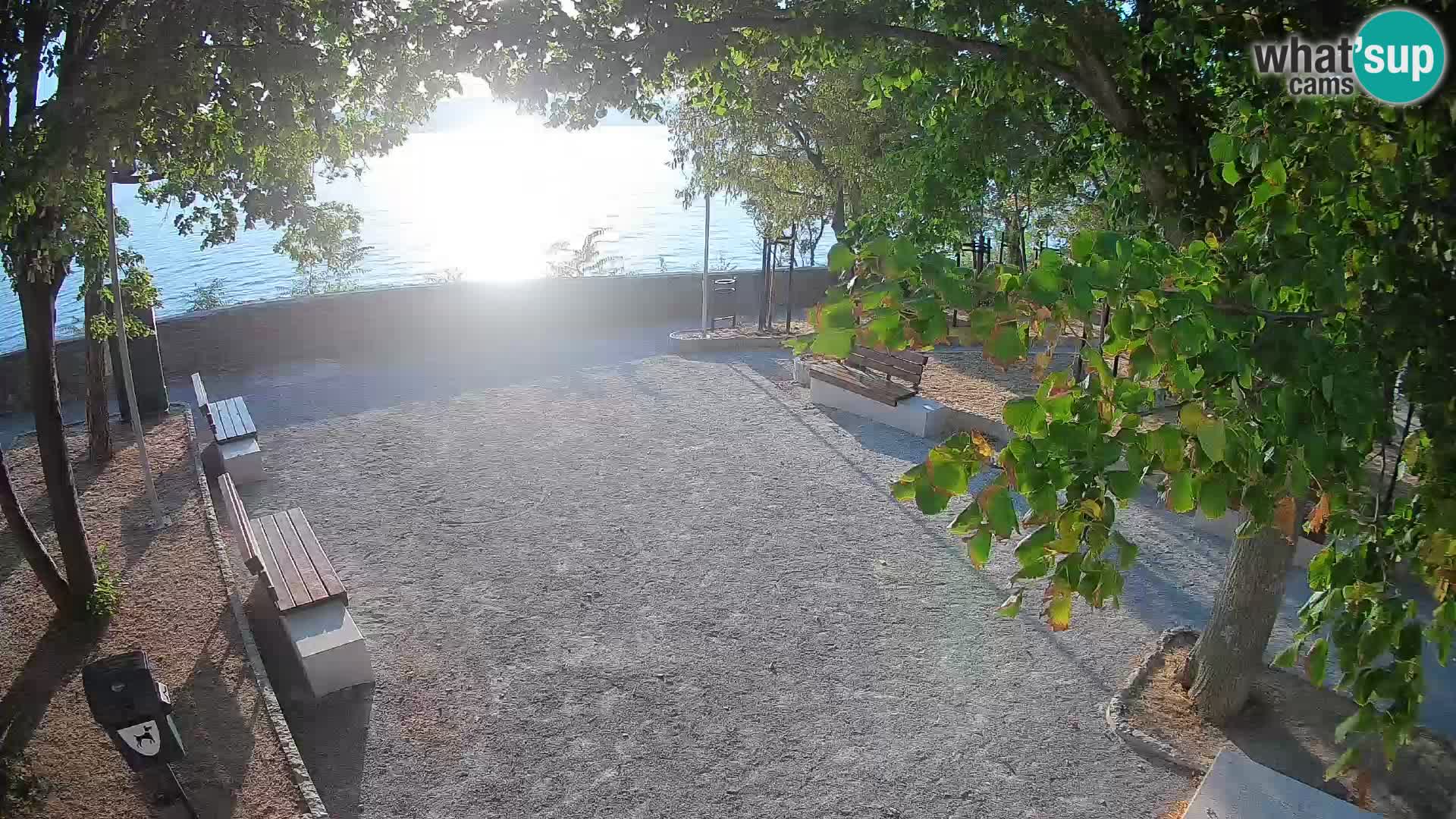 Senj Live Webcam – Schriftstellerpark und Velebit-Kanal