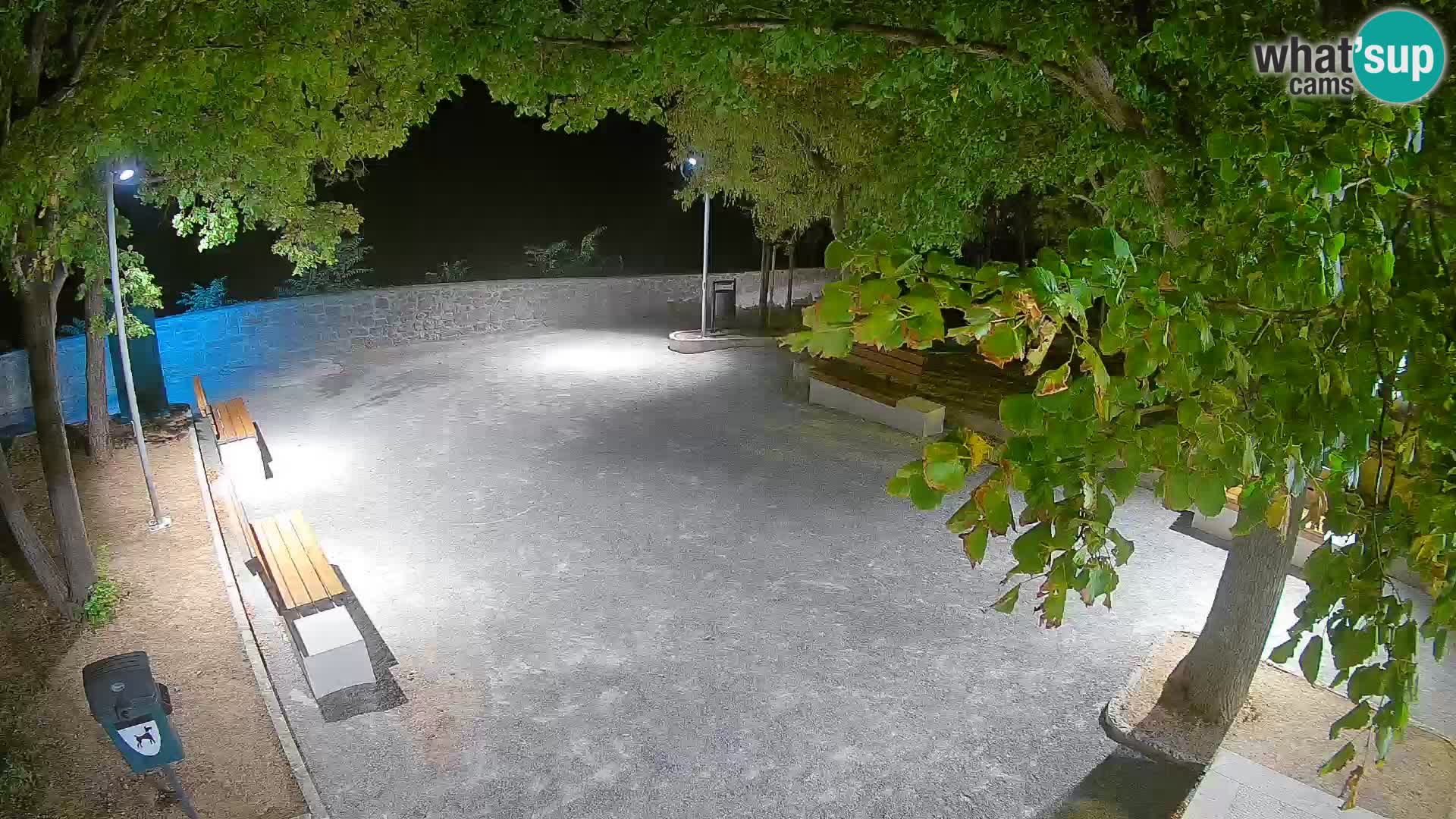 Senj Live Cam – Writers’ Park and the Velebit Channel