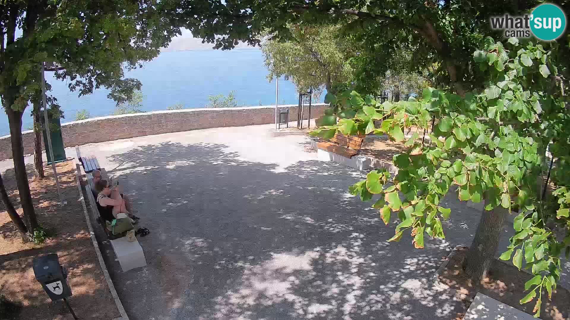 Webcam Senj en direct – Parc des Écrivains et canal du Velebit