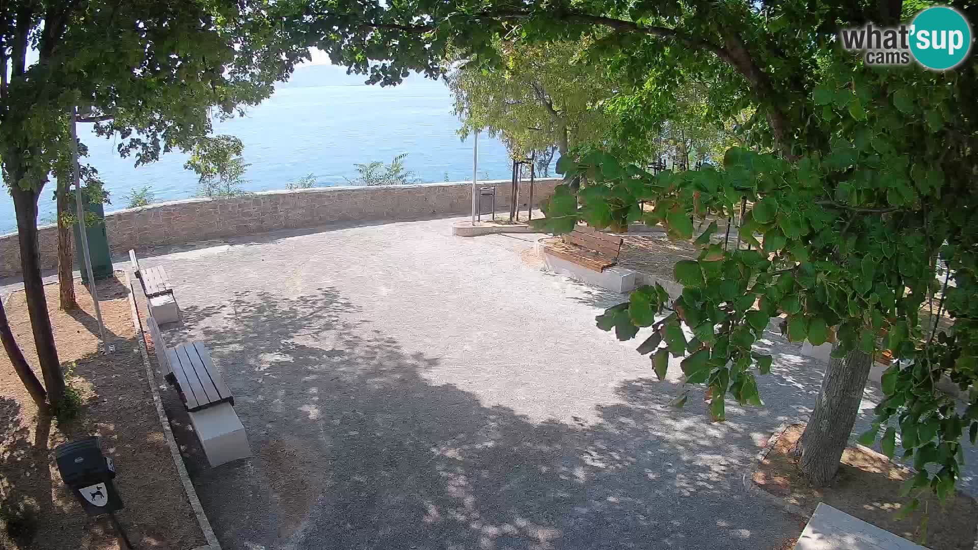 Senj Live Webcam – Schriftstellerpark und Velebit-Kanal