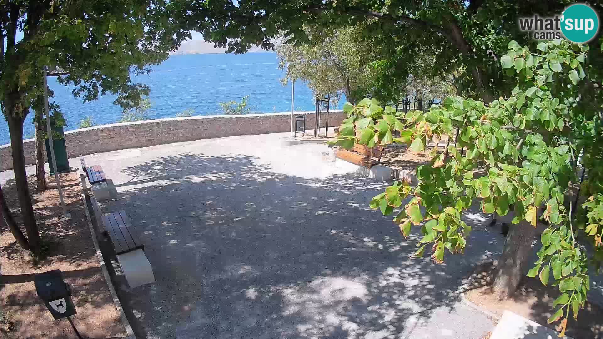 Senj Live Cam – Writers’ Park and the Velebit Channel