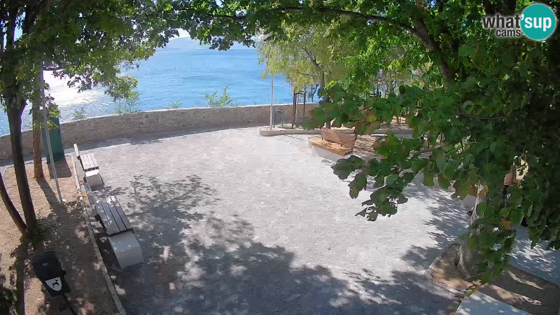 Senj Live Webcam – Schriftstellerpark und Velebit-Kanal