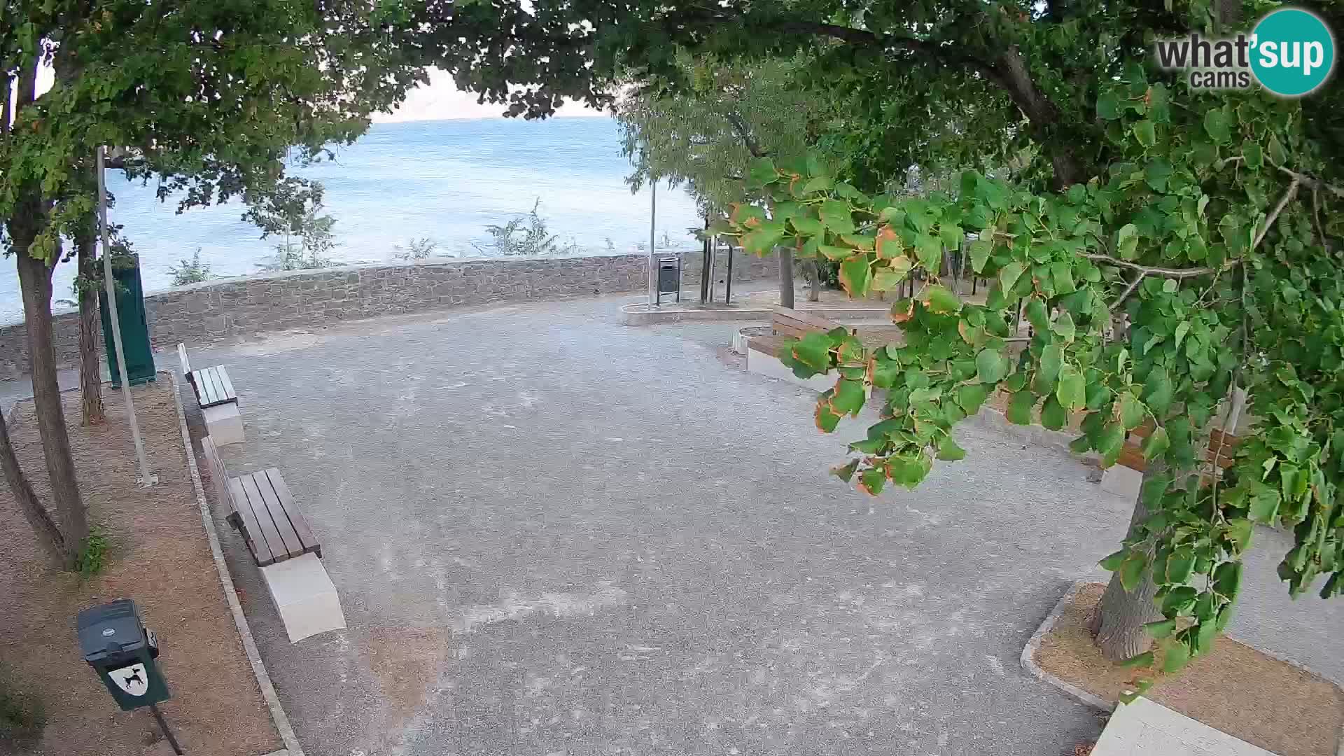 Senj Live Webcam – Schriftstellerpark und Velebit-Kanal