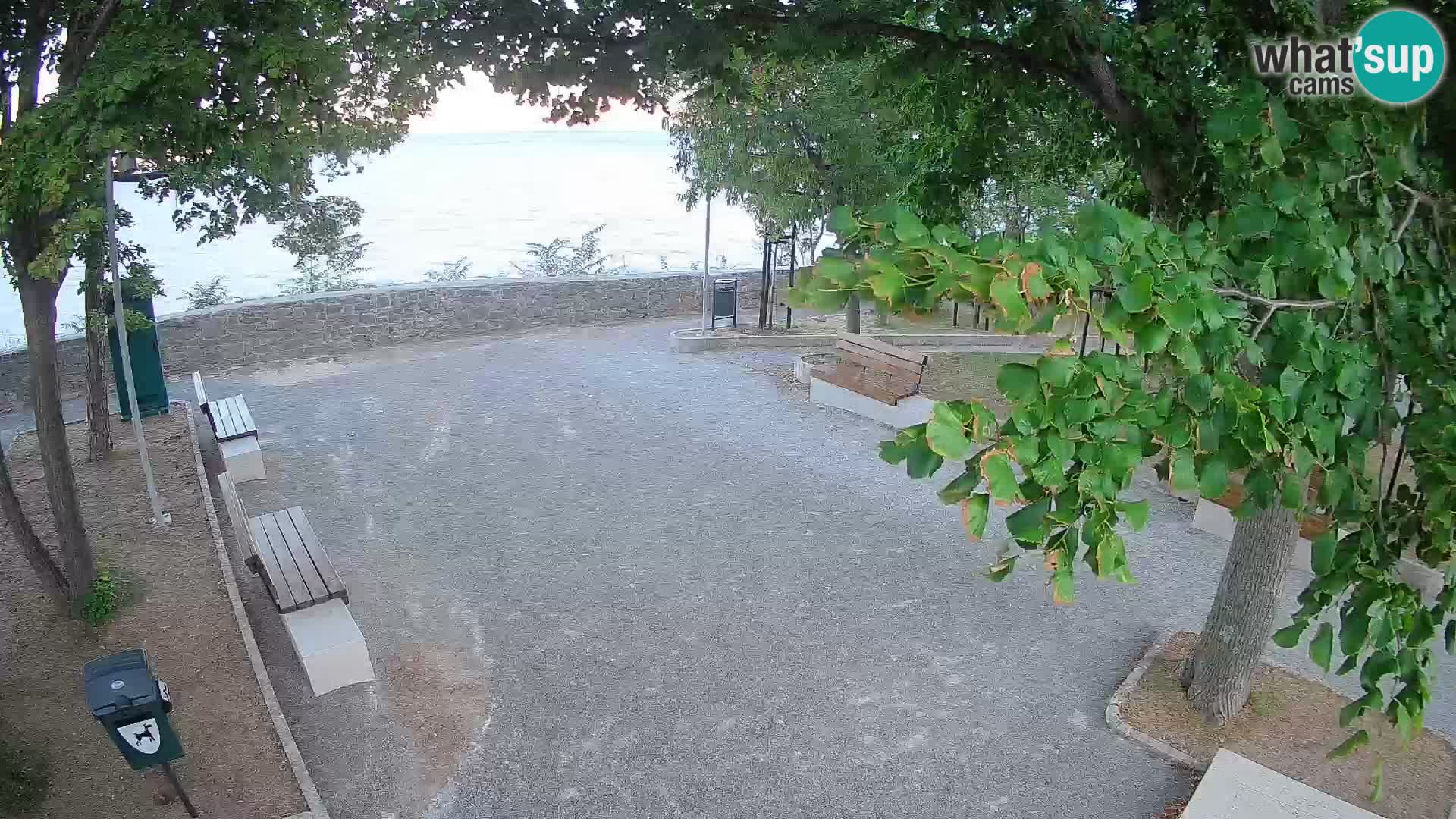 Senj Live Cam – Writers’ Park and the Velebit Channel