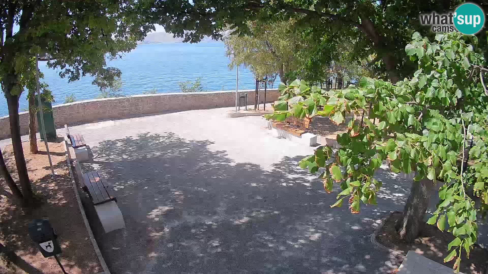Senj Live Cam – Writers’ Park and the Velebit Channel