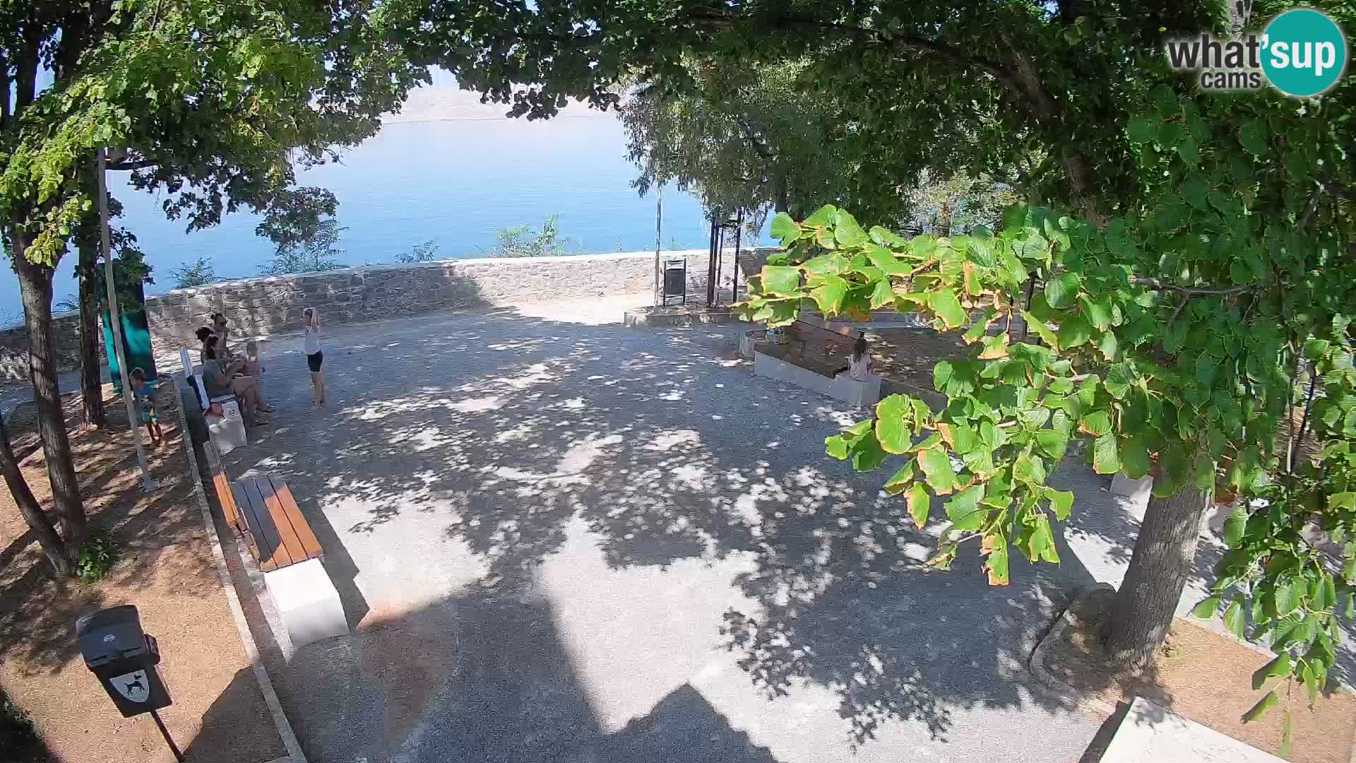 Senj Live Webcam – Schriftstellerpark und Velebit-Kanal