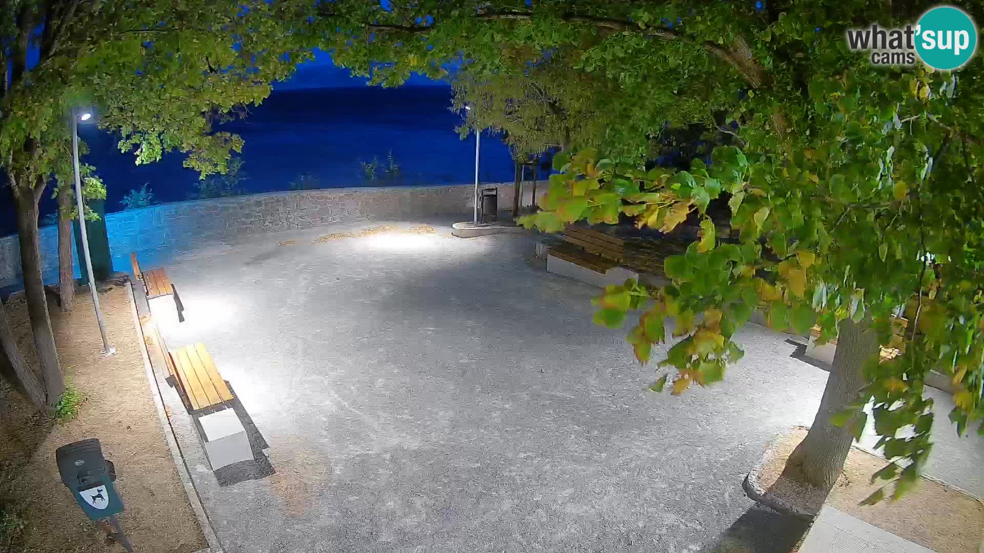 Senj Live Webcam – Schriftstellerpark und Velebit-Kanal