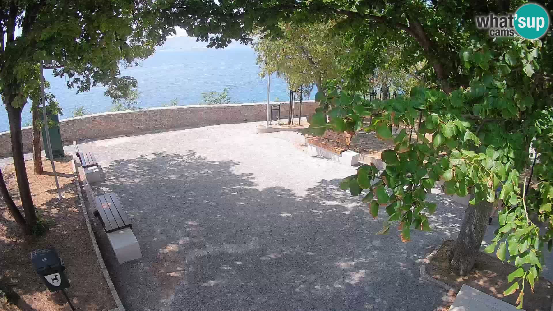 Senj Live Webcam – Schriftstellerpark und Velebit-Kanal