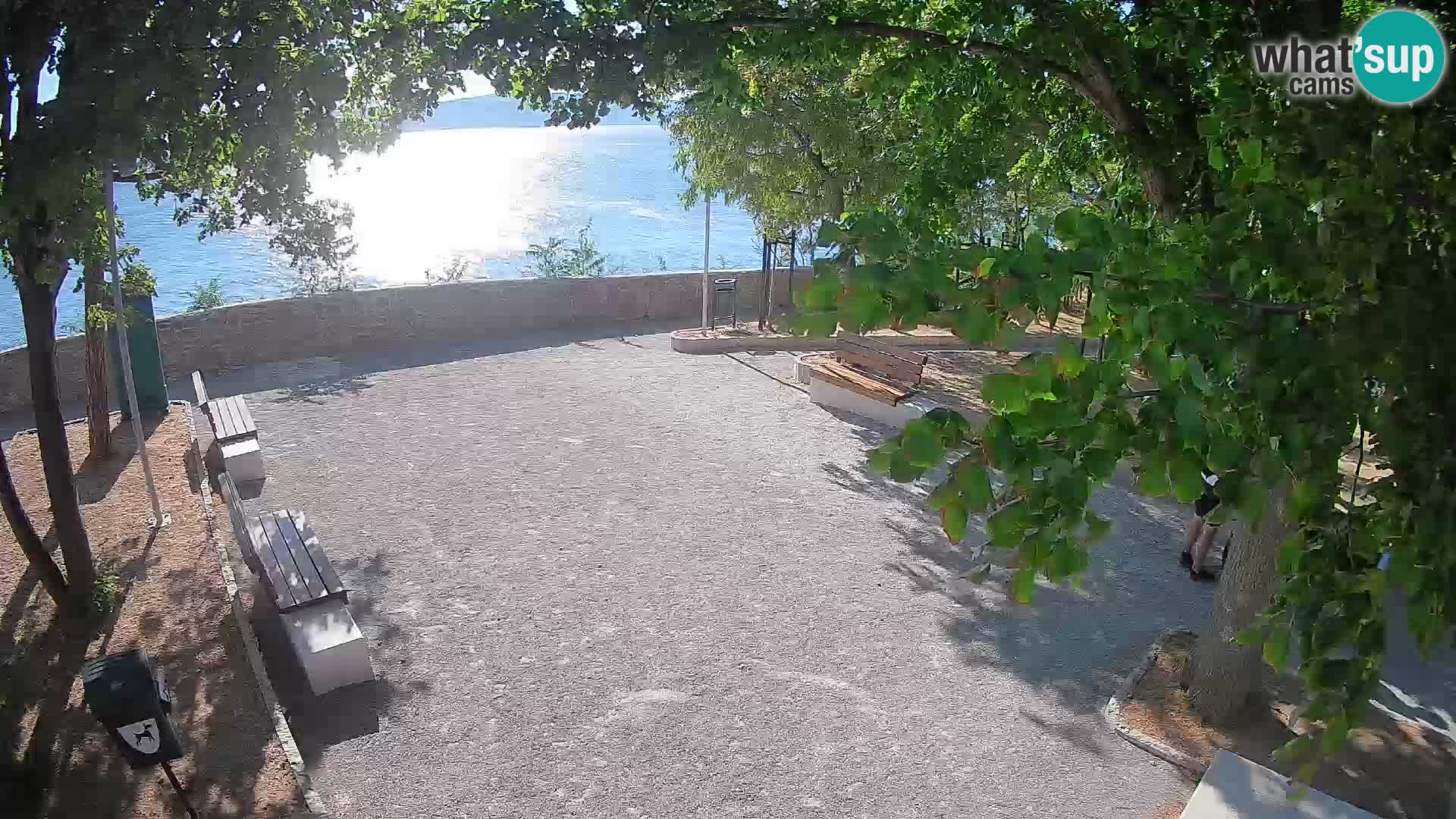 Senj Live Webcam – Schriftstellerpark und Velebit-Kanal