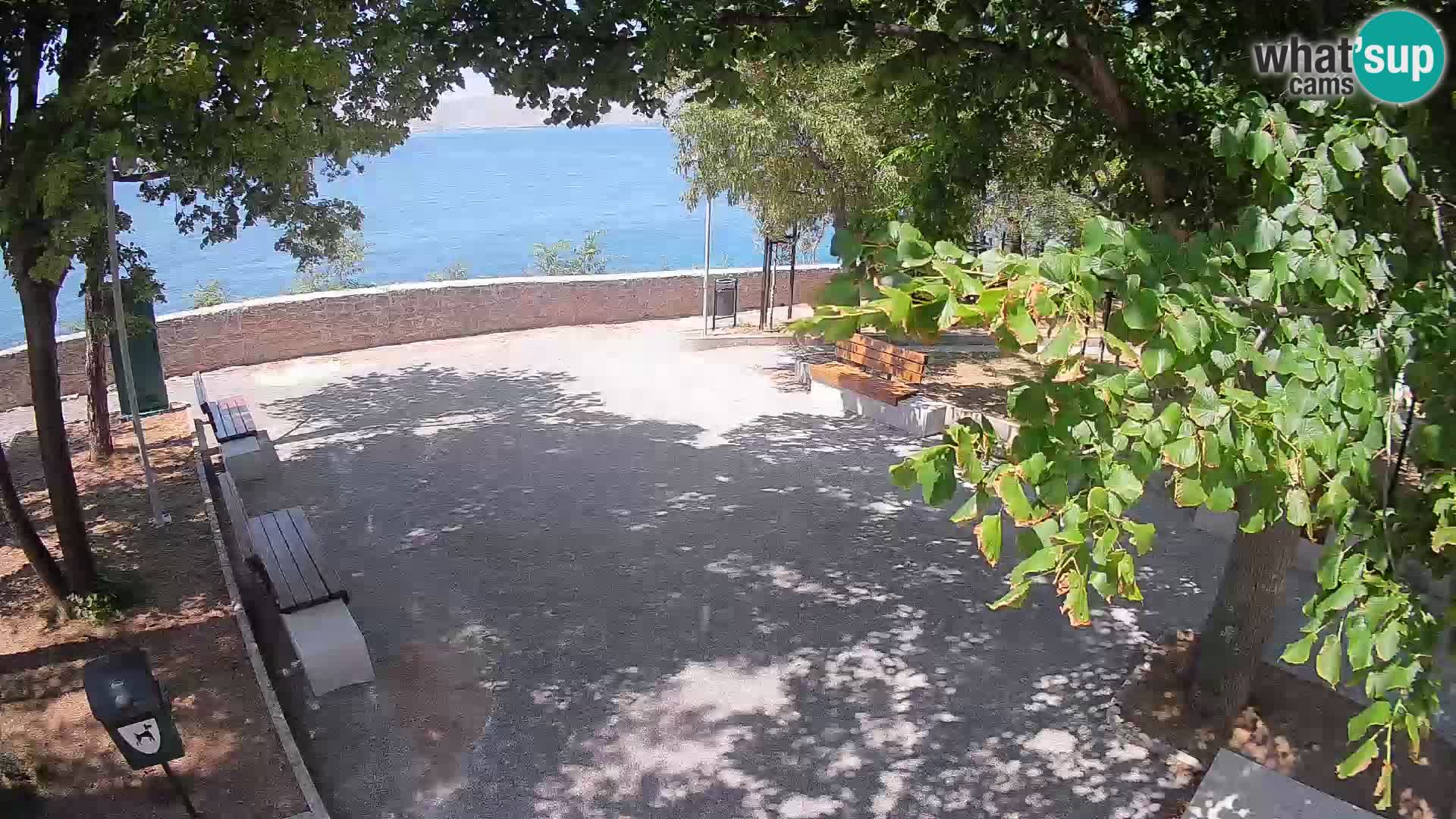 Senj Live Webcam – Schriftstellerpark und Velebit-Kanal