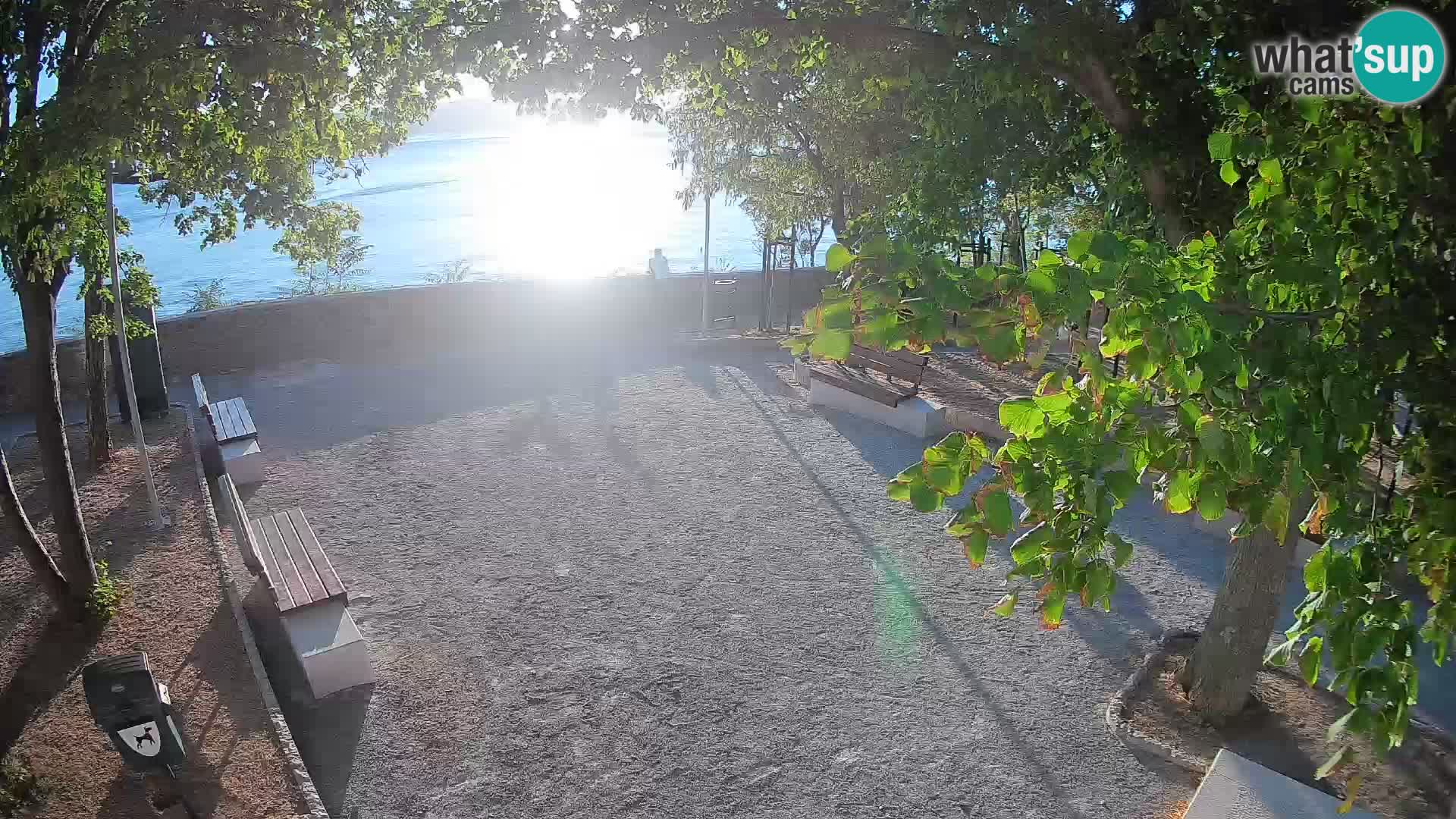 Senj Live Webcam – Schriftstellerpark und Velebit-Kanal