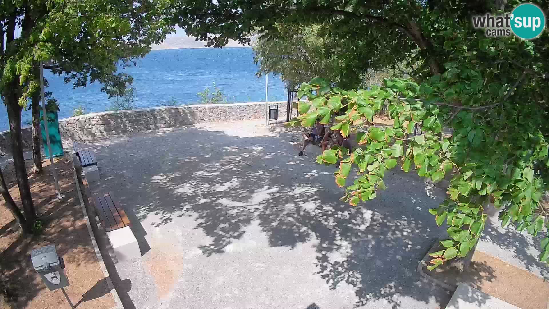Webcam Senj en direct – Parc des Écrivains et canal du Velebit