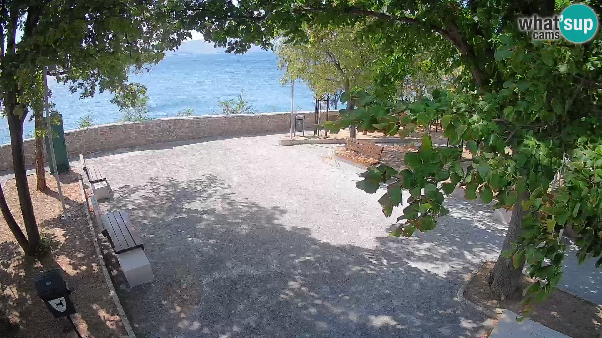 Senj Live Cam – Writers’ Park and the Velebit Channel
