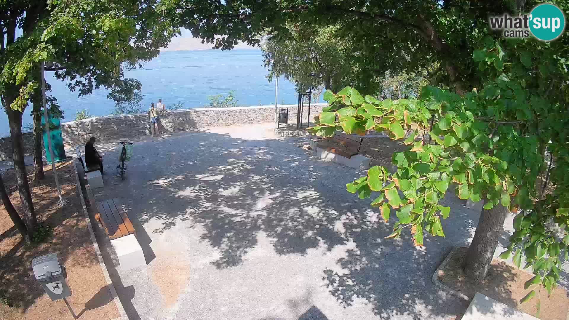 Senj Live Webcam – Schriftstellerpark und Velebit-Kanal