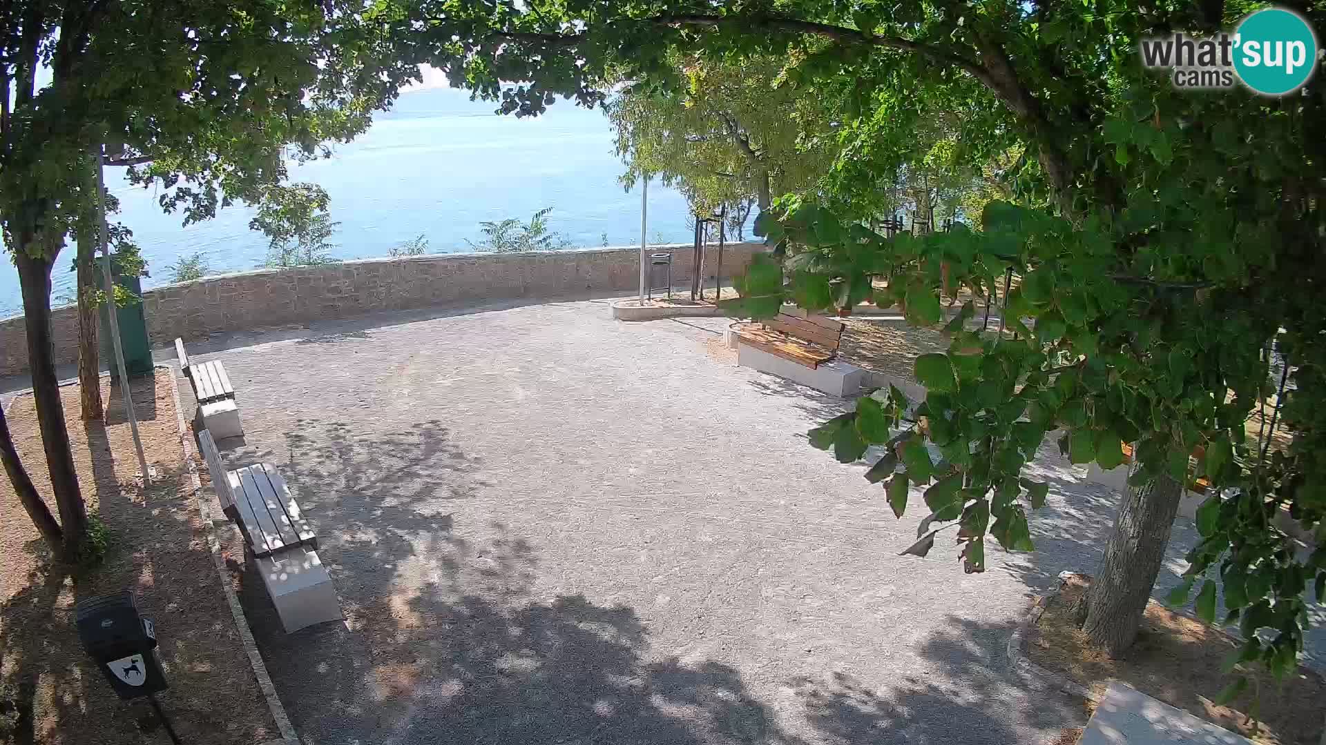 Senj Live Cam – Writers’ Park and the Velebit Channel