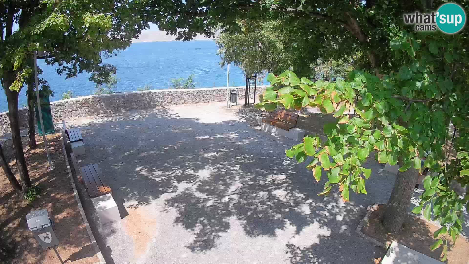 Senj Live Cam – Writers’ Park and the Velebit Channel